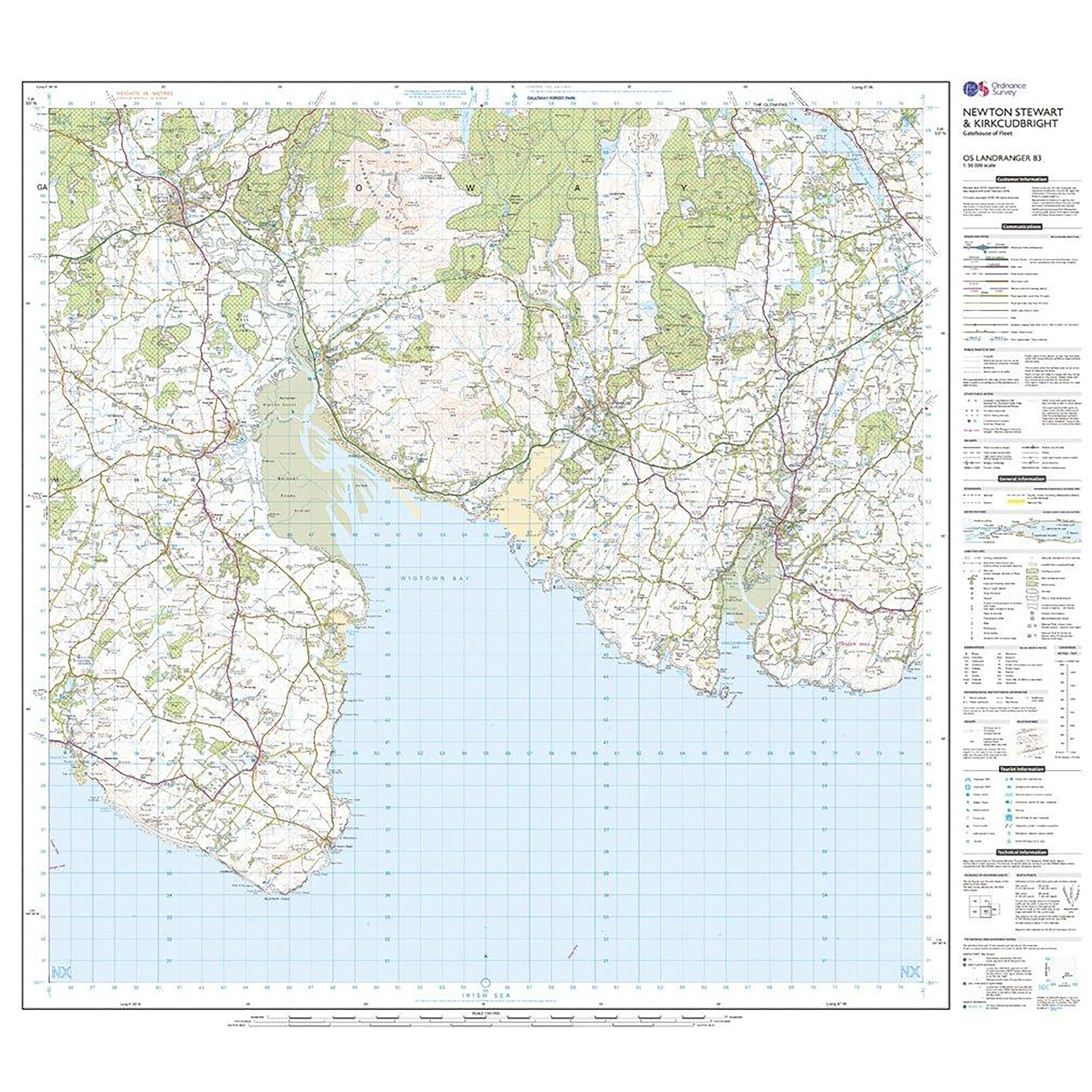 Landranger Active 83 Newton Stewart & Kirkcudbright, Gatehouse of Fleet Map With Digital Version - Image 3