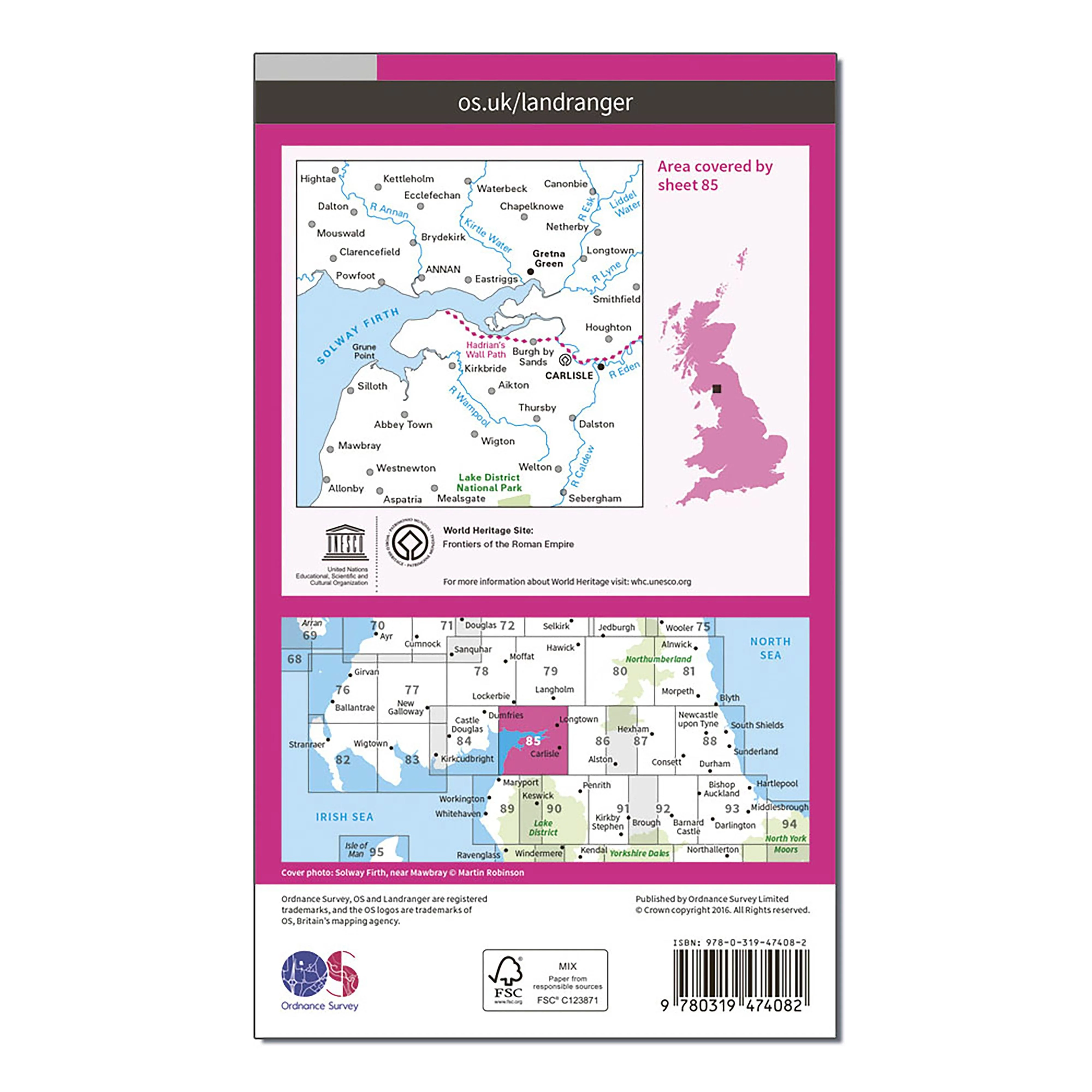 Landranger Active 85 Carlisle  Solway Firth Gretna Green Map With Digital Version - Image 2