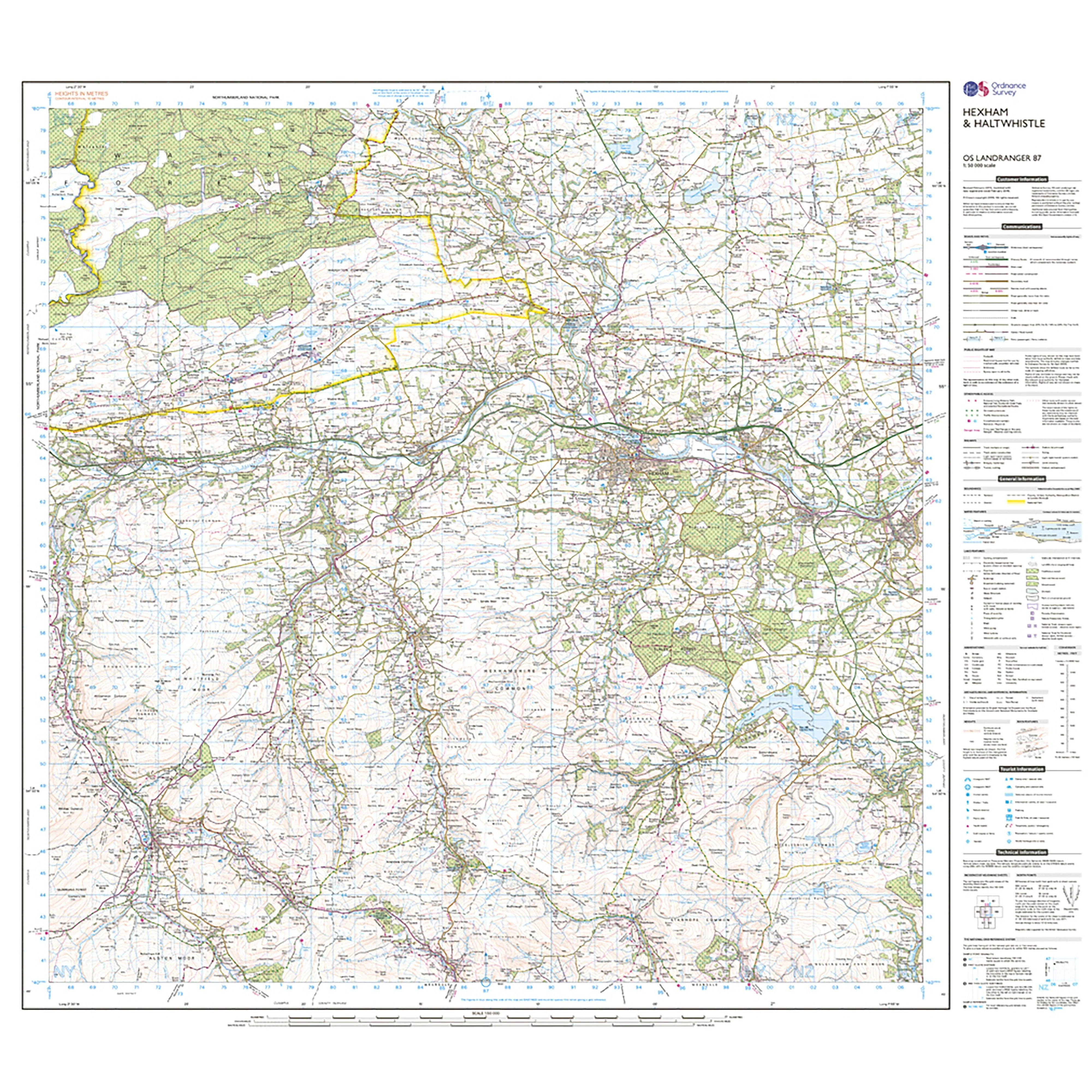 Landranger Active 87 Hexham  Haltwhistle Map With Digital Version - Image 3
