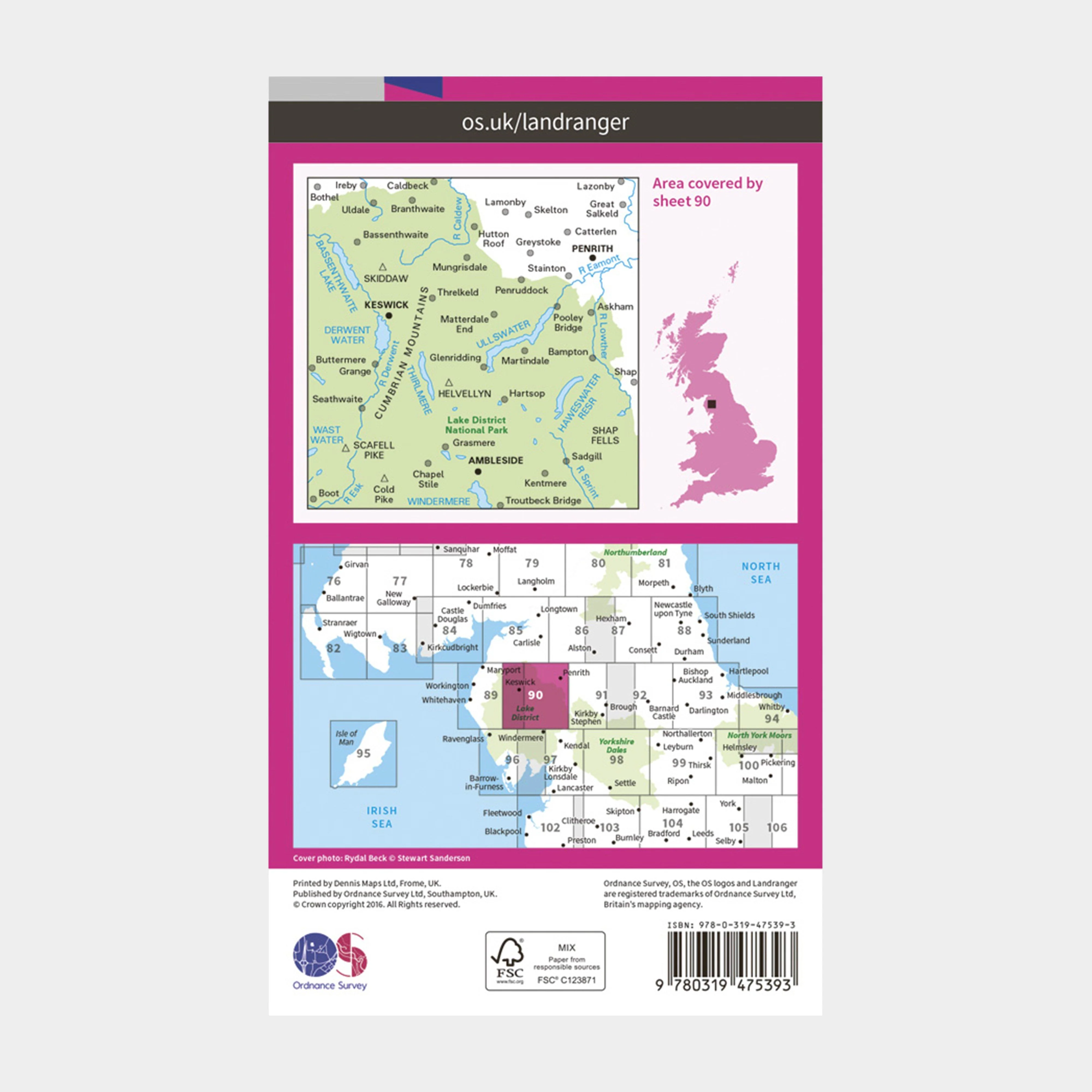Landranger Active 90 Penrith, Keswick & Ambleside Map With Digital Version - Image 2