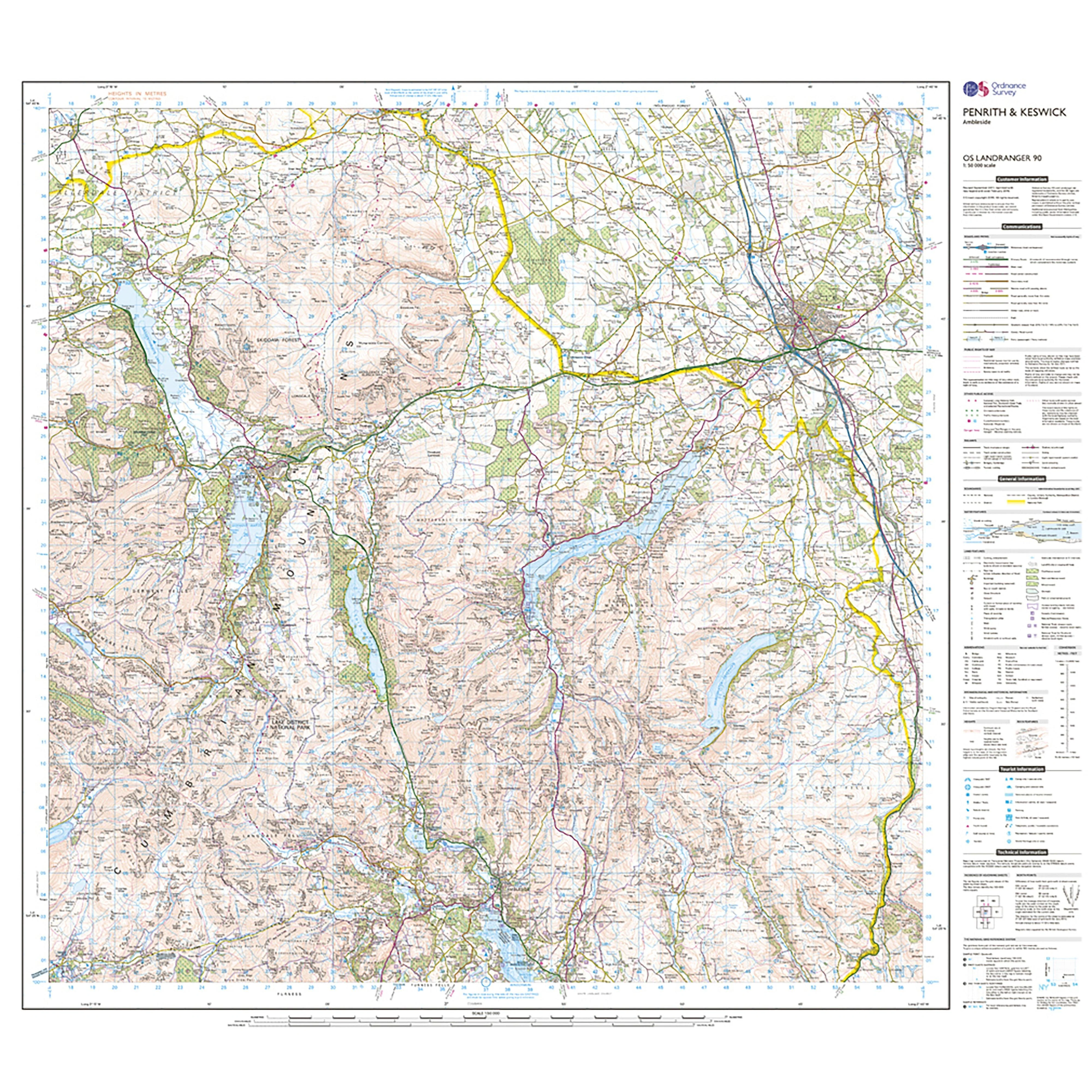 Landranger Active 90 Penrith, Keswick & Ambleside Map With Digital Version - Image 3