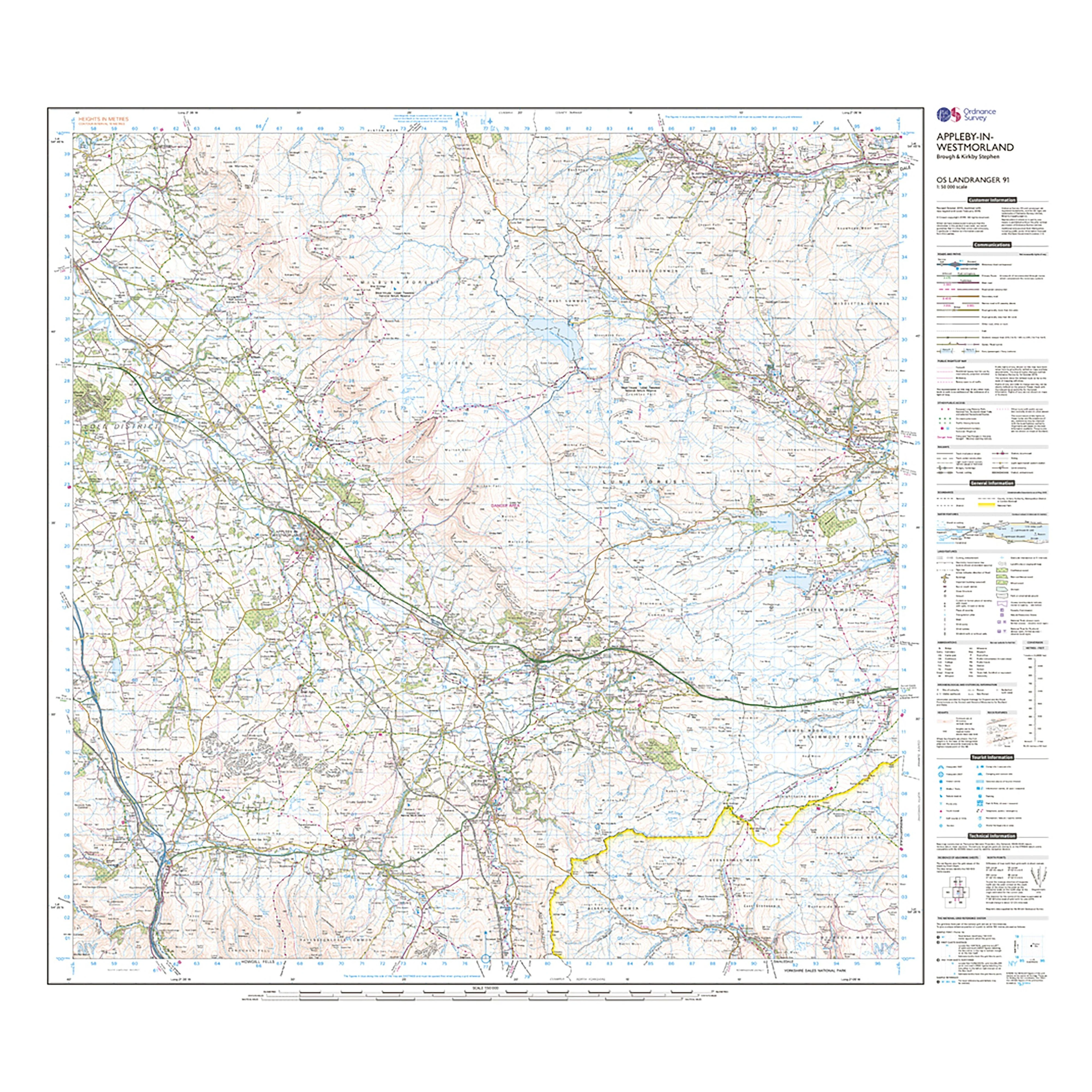Landranger Active 91 Appleby-in-Westmorland Map With Digital Version - Image 3