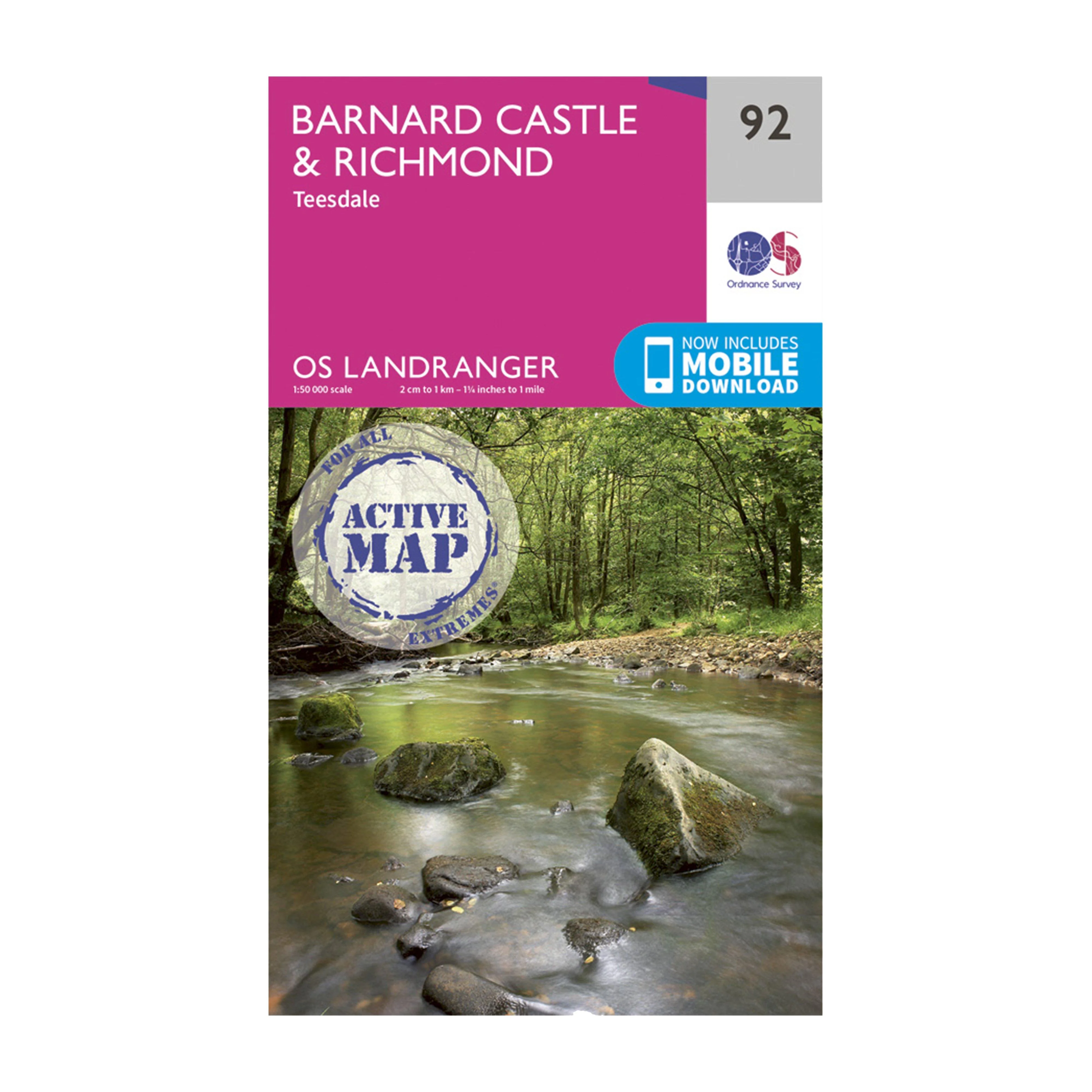 Landranger Active 92 Barnard Castle and surrounding area Map With Digital Version - Image 4