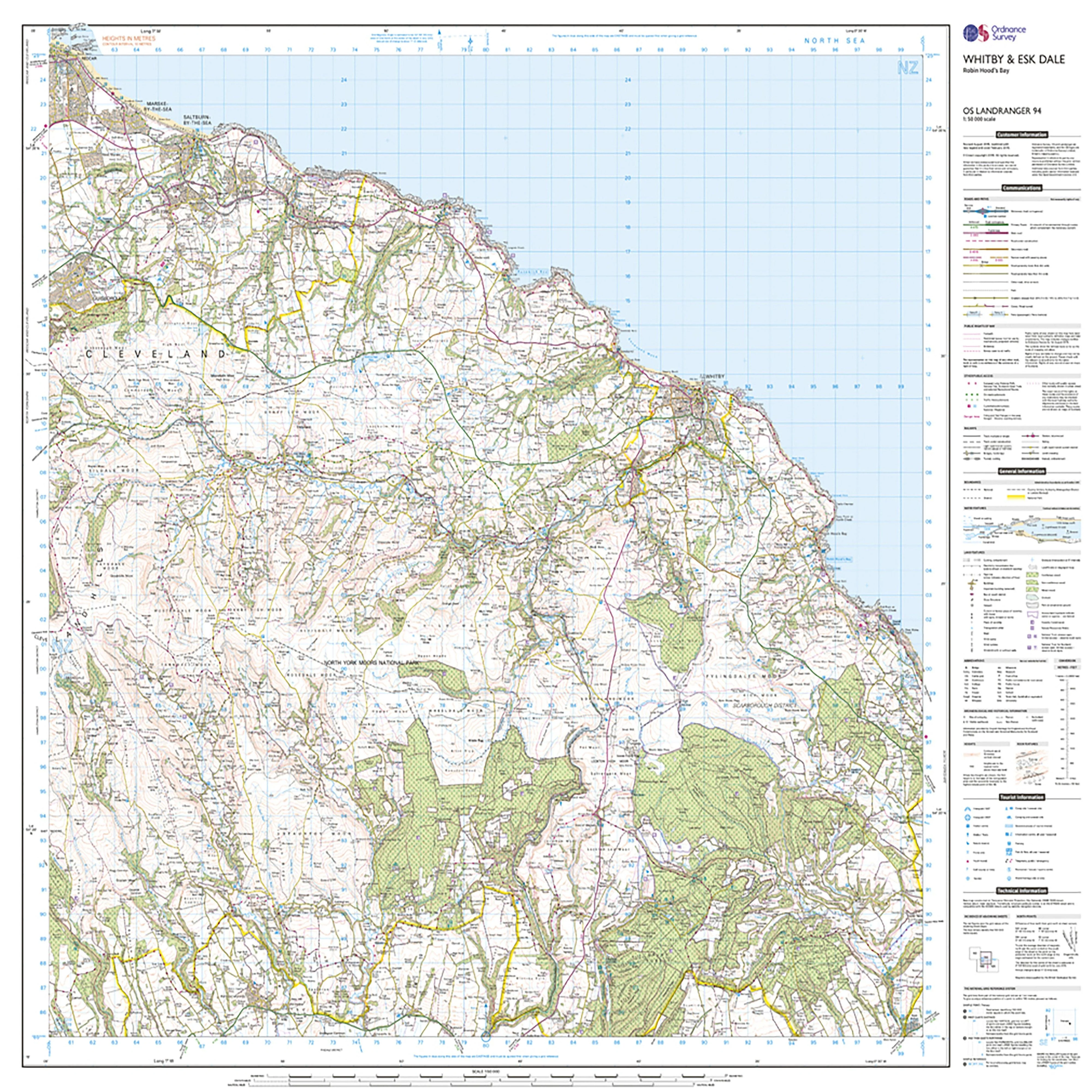 Landranger Active 94 Whitby, Esk Dale & Robin Hood's Bay Map With Digital Version - Image 3