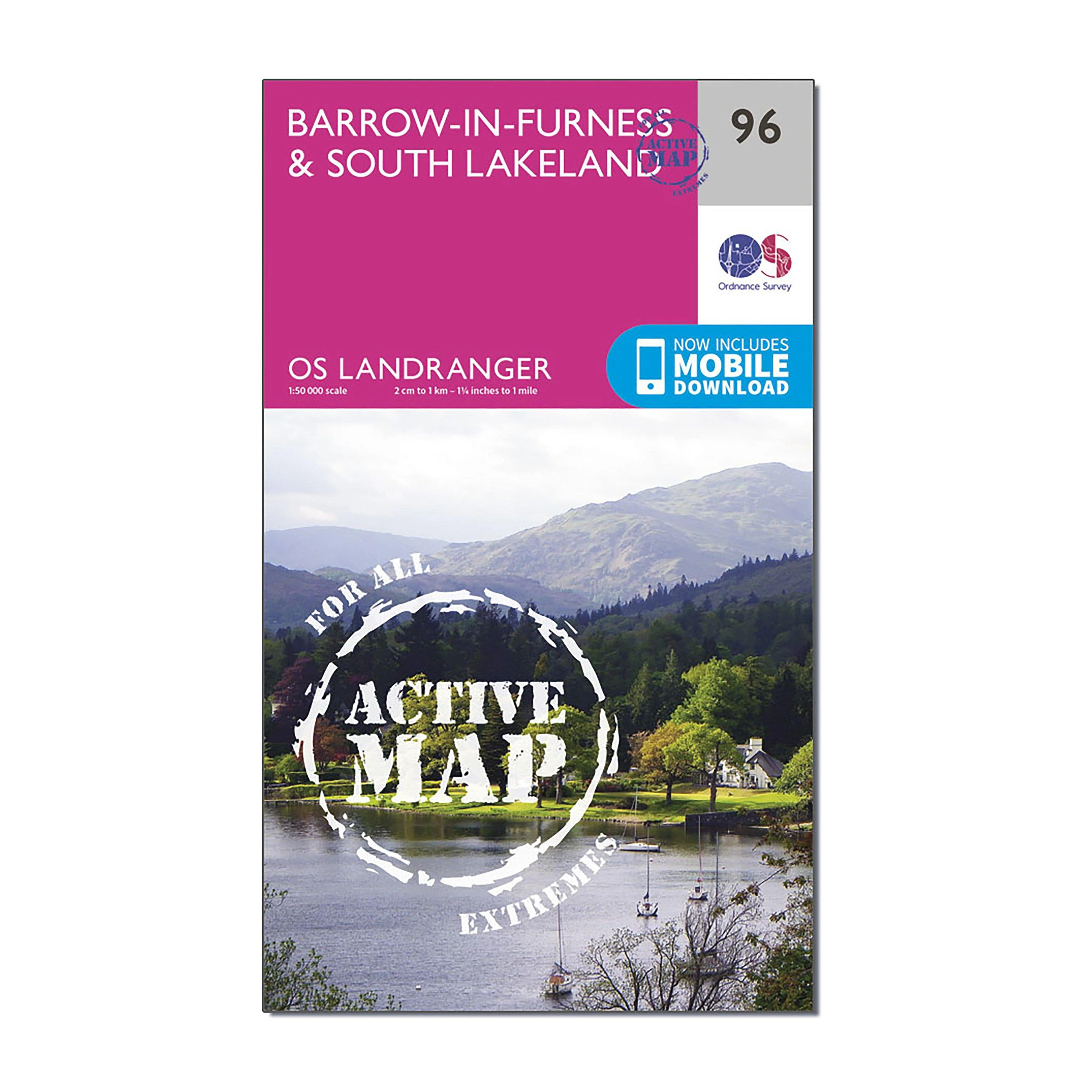 Landranger Active 96 Barrow-in-Furness & South Lakeland Map With Digital Version - Image 4