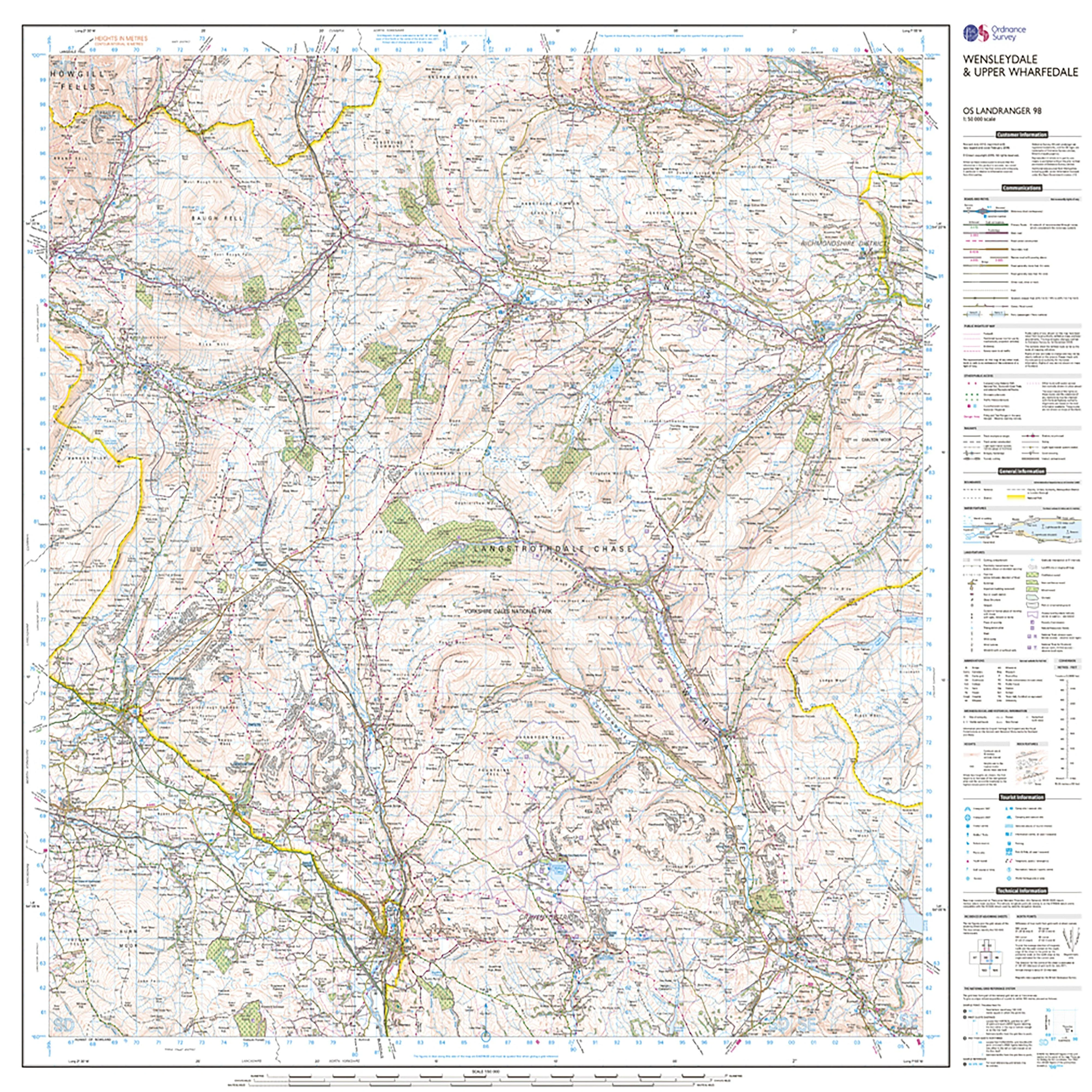 Landranger Active 98 Wensleydale & Upper Wharfedale Map With Digital Version - Image 3
