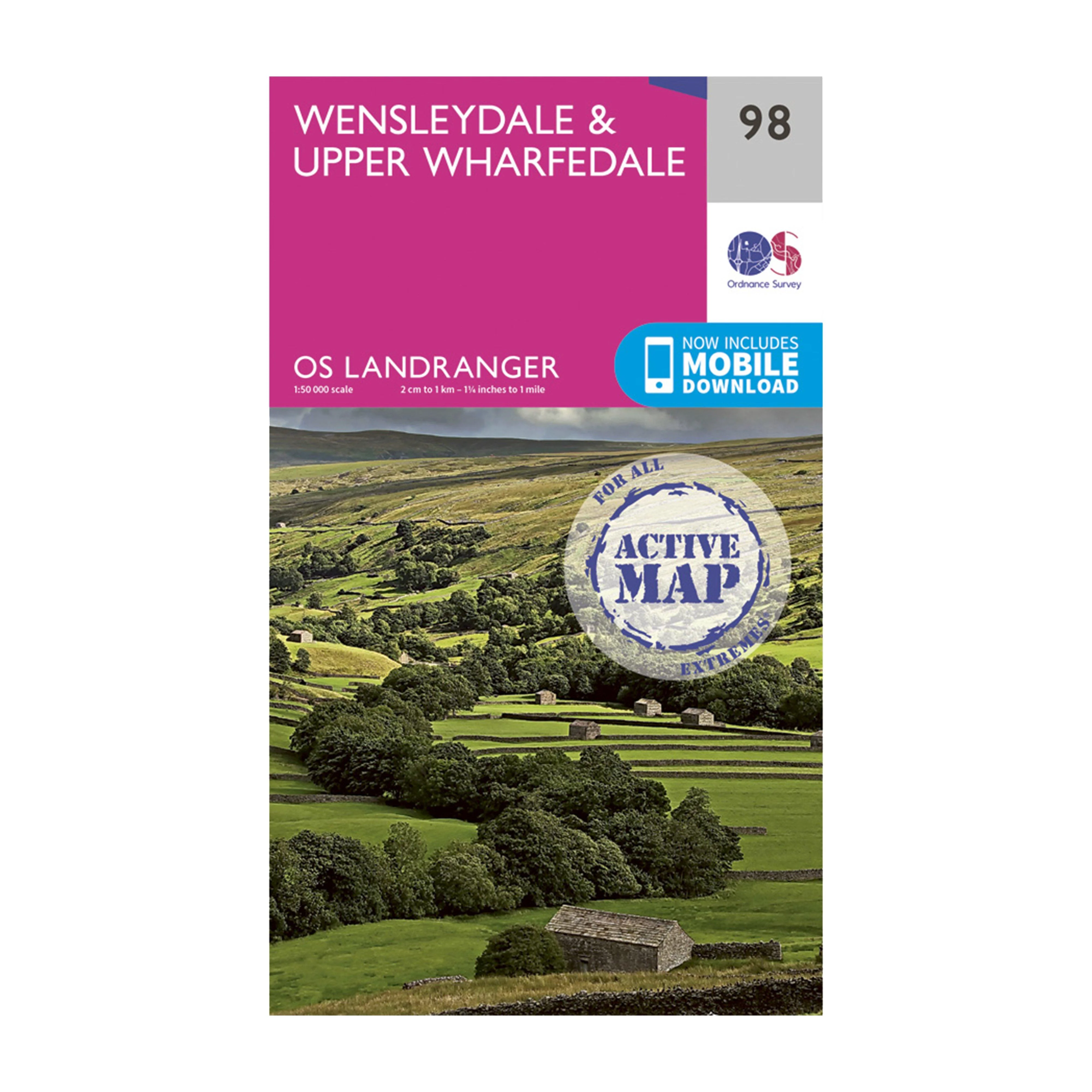 Landranger Active 98 Wensleydale & Upper Wharfedale Map With Digital Version - Image 4