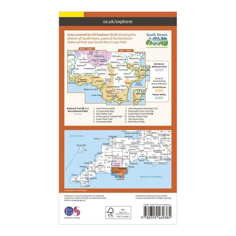 OL 20 Explorer South Devon Active Map - Image 2