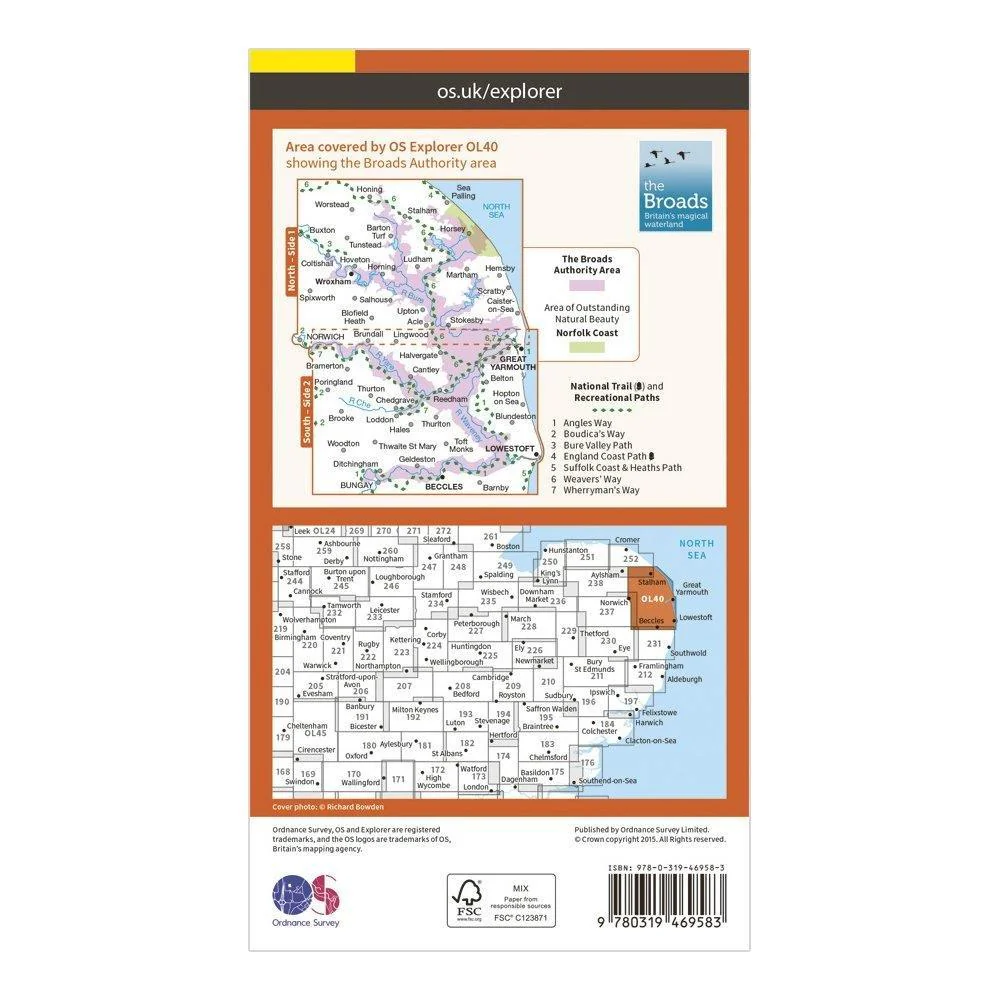 OL 40 Explorer The Broads Active Map - Image 2