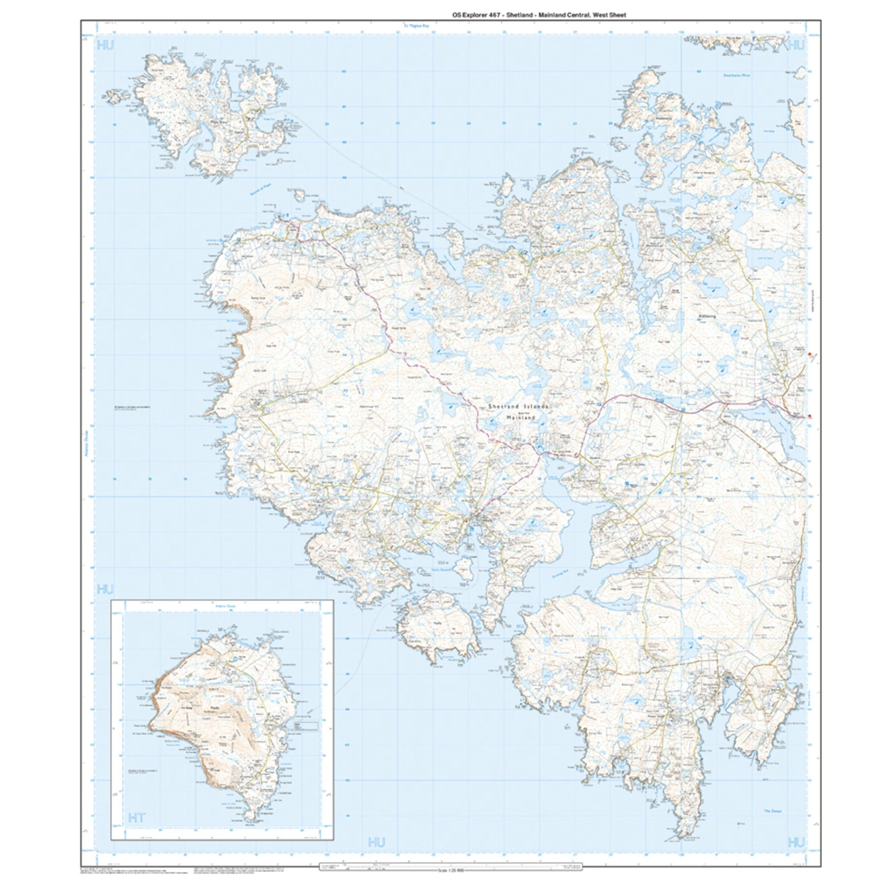 OS EXP 467 Shetland Mainland Central With Digital Version - Image 4