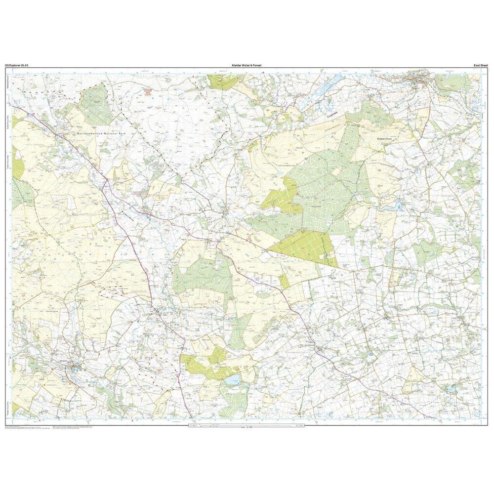 OS EXP OL 42 Active Kielder Water Forest Map - Image 3