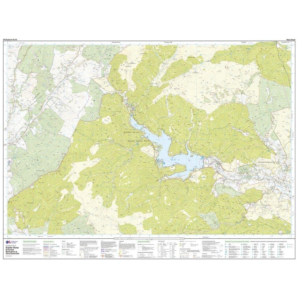 OS EXP OL 42 Active Kielder Water Forest Map - Image 4