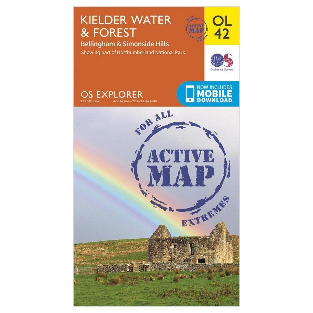 OS EXP OL 42 Active Kielder Water Forest Map - Image 5