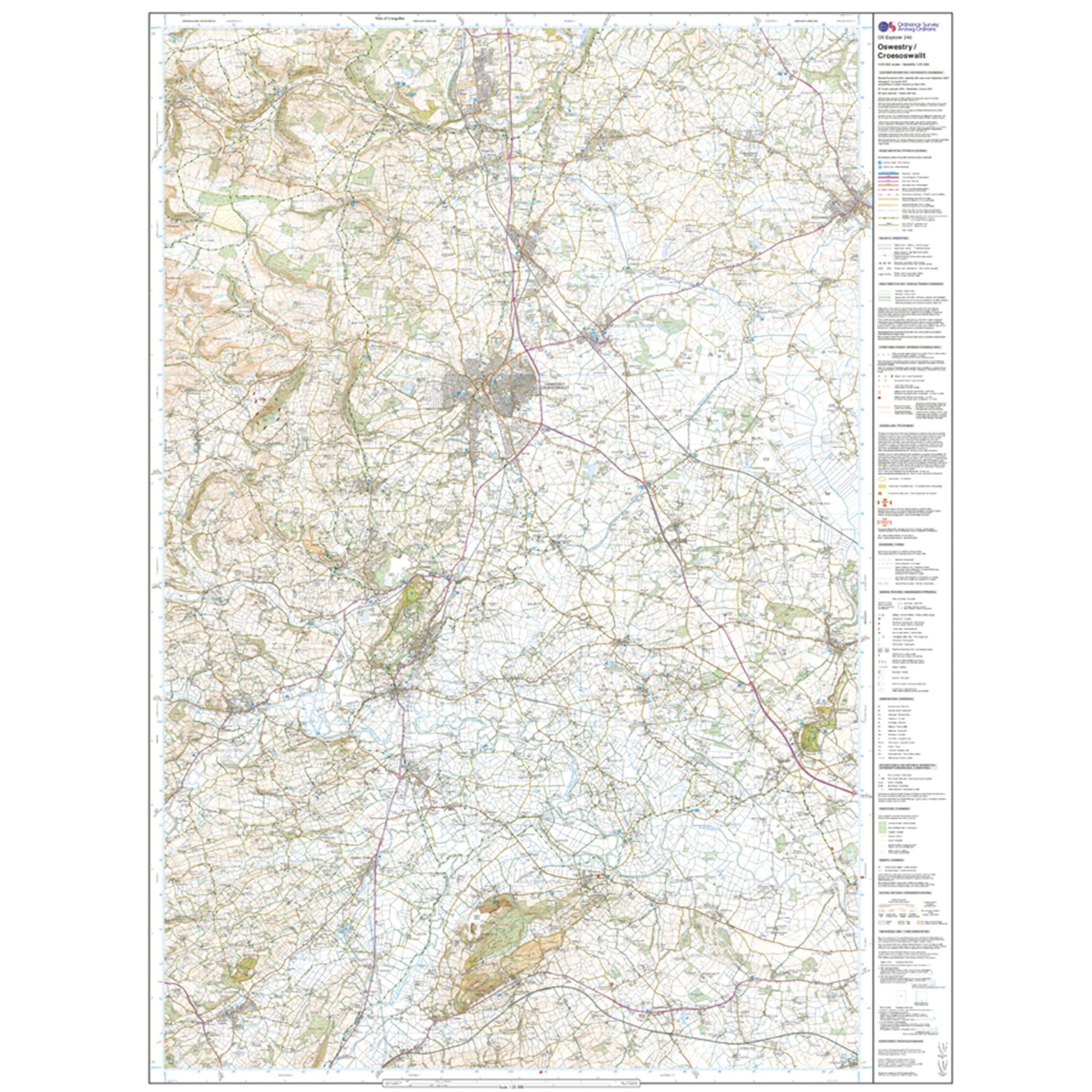 OS Explorer 240 Oswestry Map With Digital Version - Image 3
