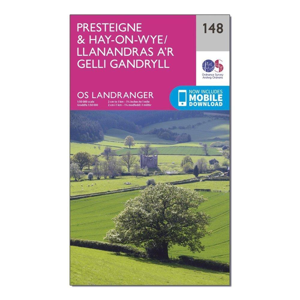 OS Landranger 148 Presteigne & Hay-on-Wye / Llanandras a'r Gelli Gandryll Map - Image 4