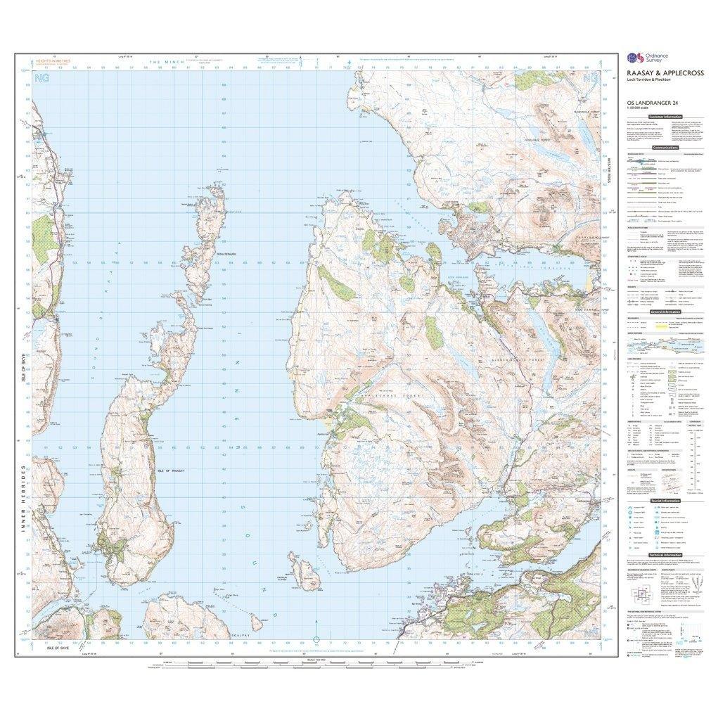 OS Landranger 24 Raasay & Applecross, Loch Torridon & Plockton Map - Image 3