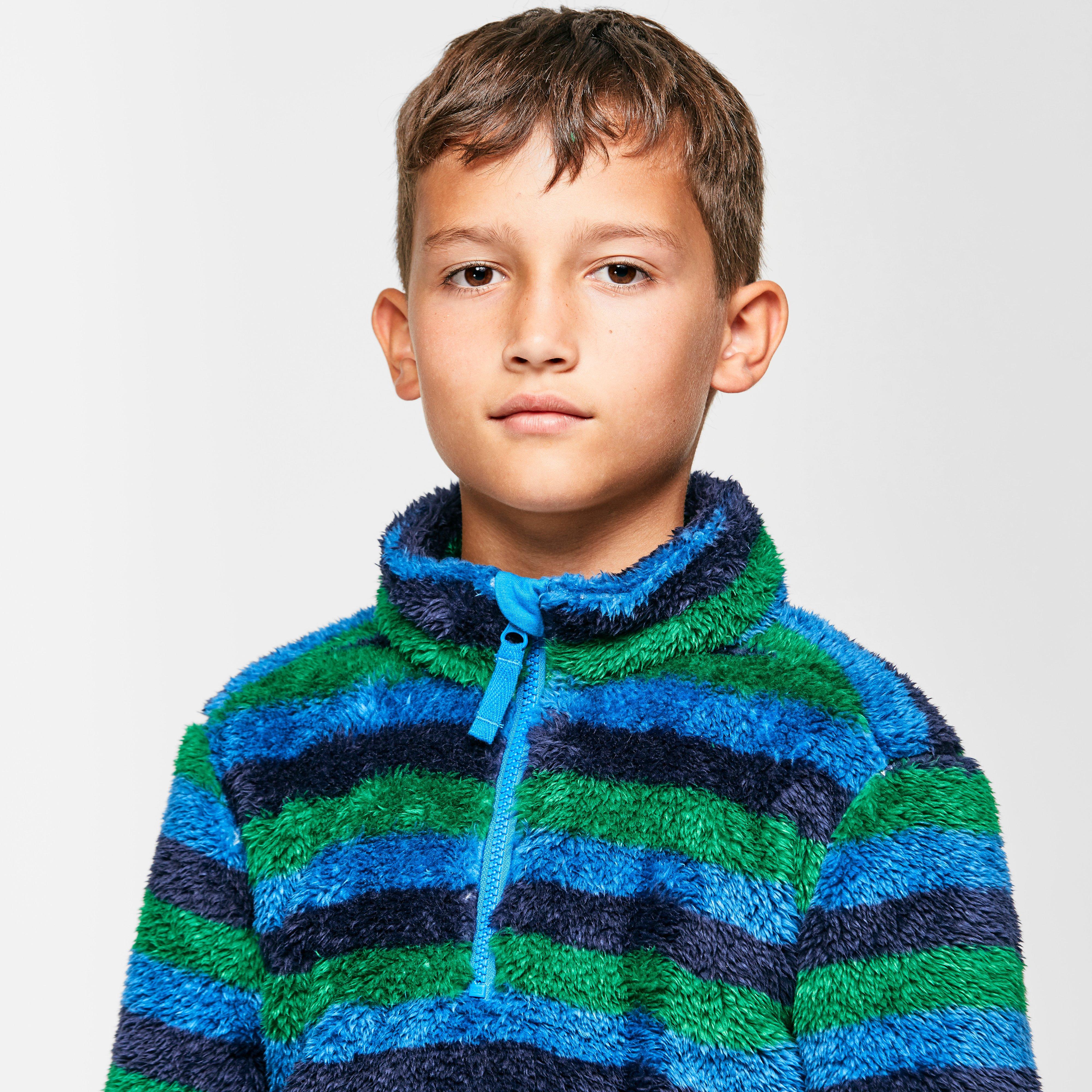 Kids' Stripe Print Half-zip Fleece - Image 4