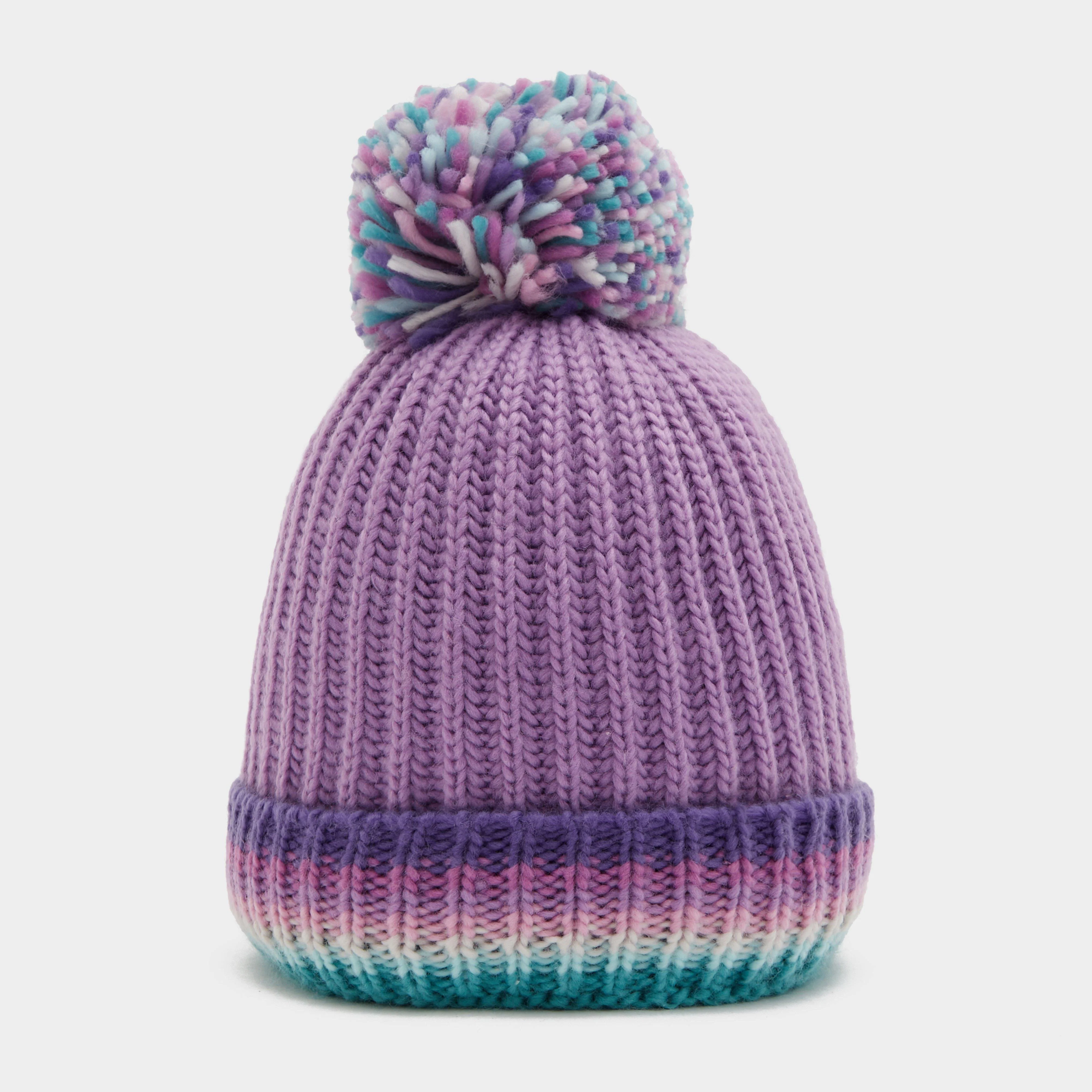 Kids’ Striped Bobble Beanie Hat - Image 2