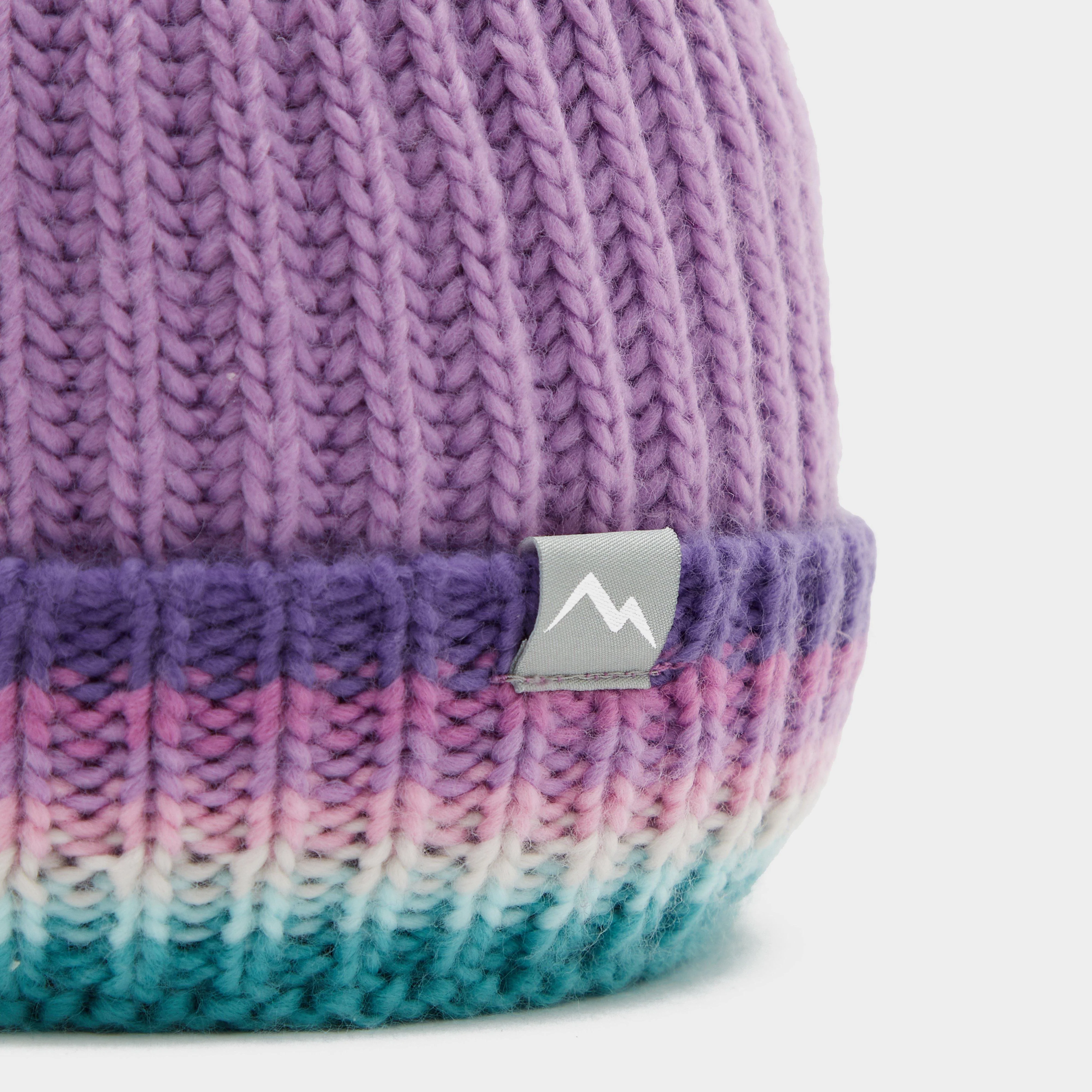 Kids’ Striped Bobble Beanie Hat - Image 3
