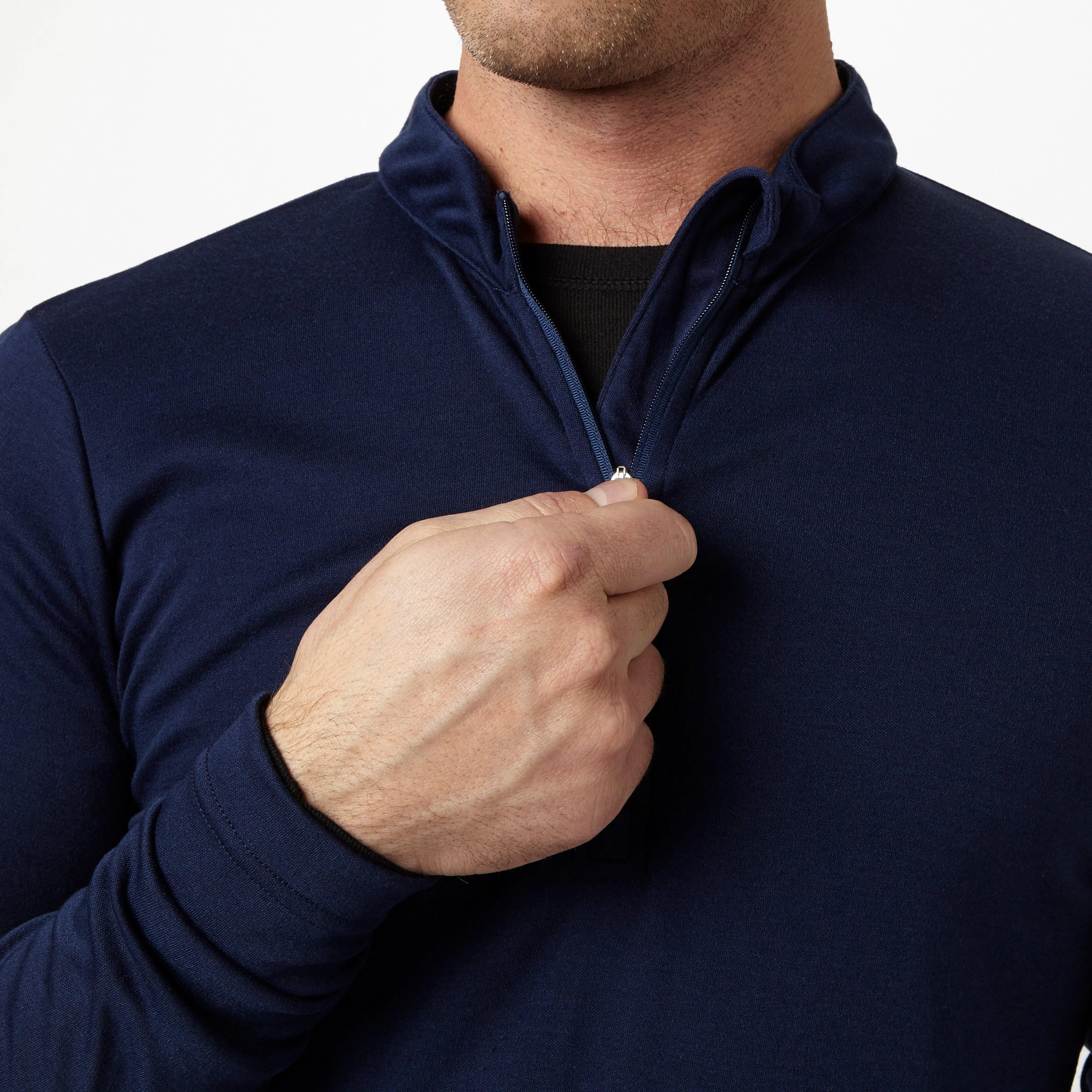 Mens' Long-sleeve Thermal Zip Top - Image 4