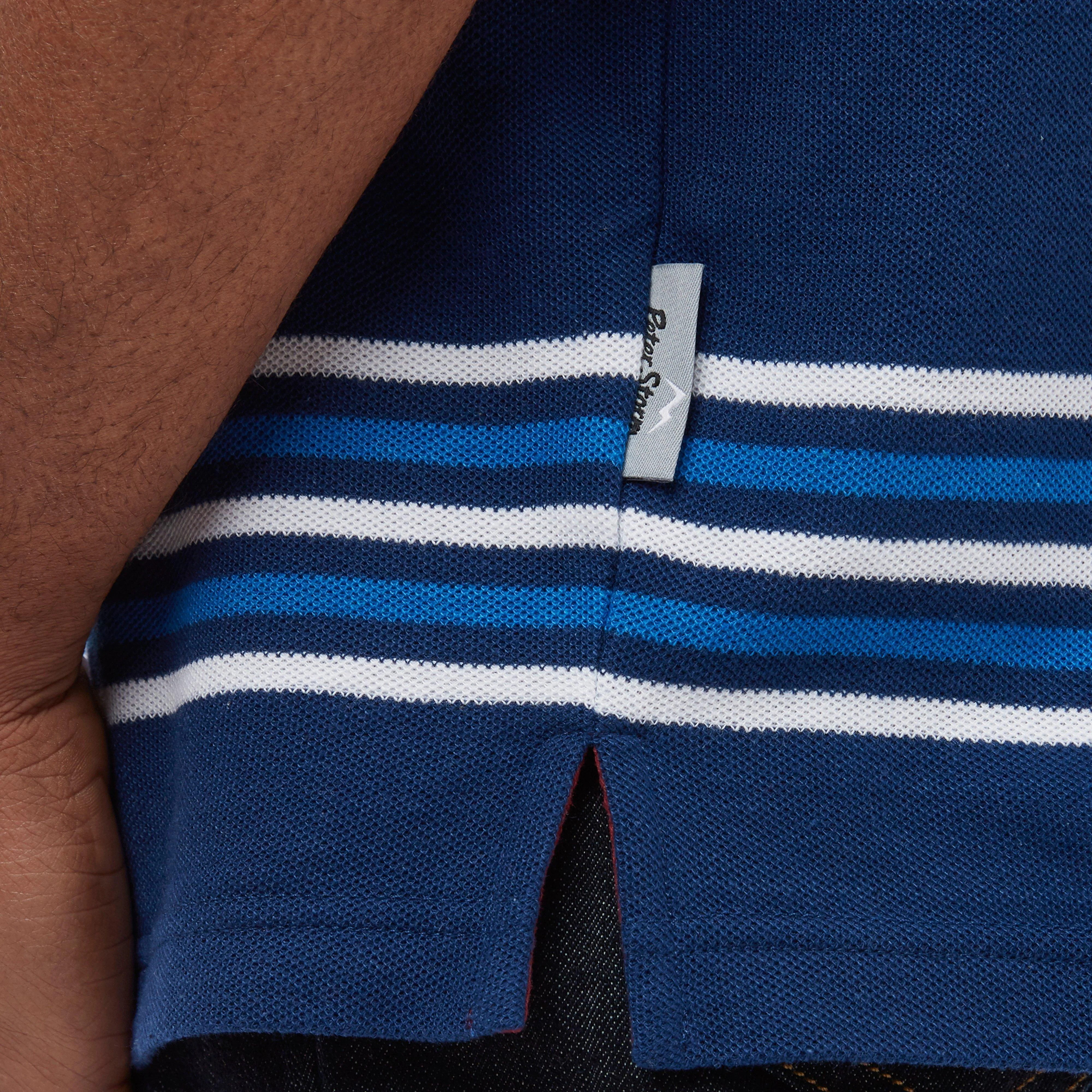 Mens Striped Polo Shirt - Image 5