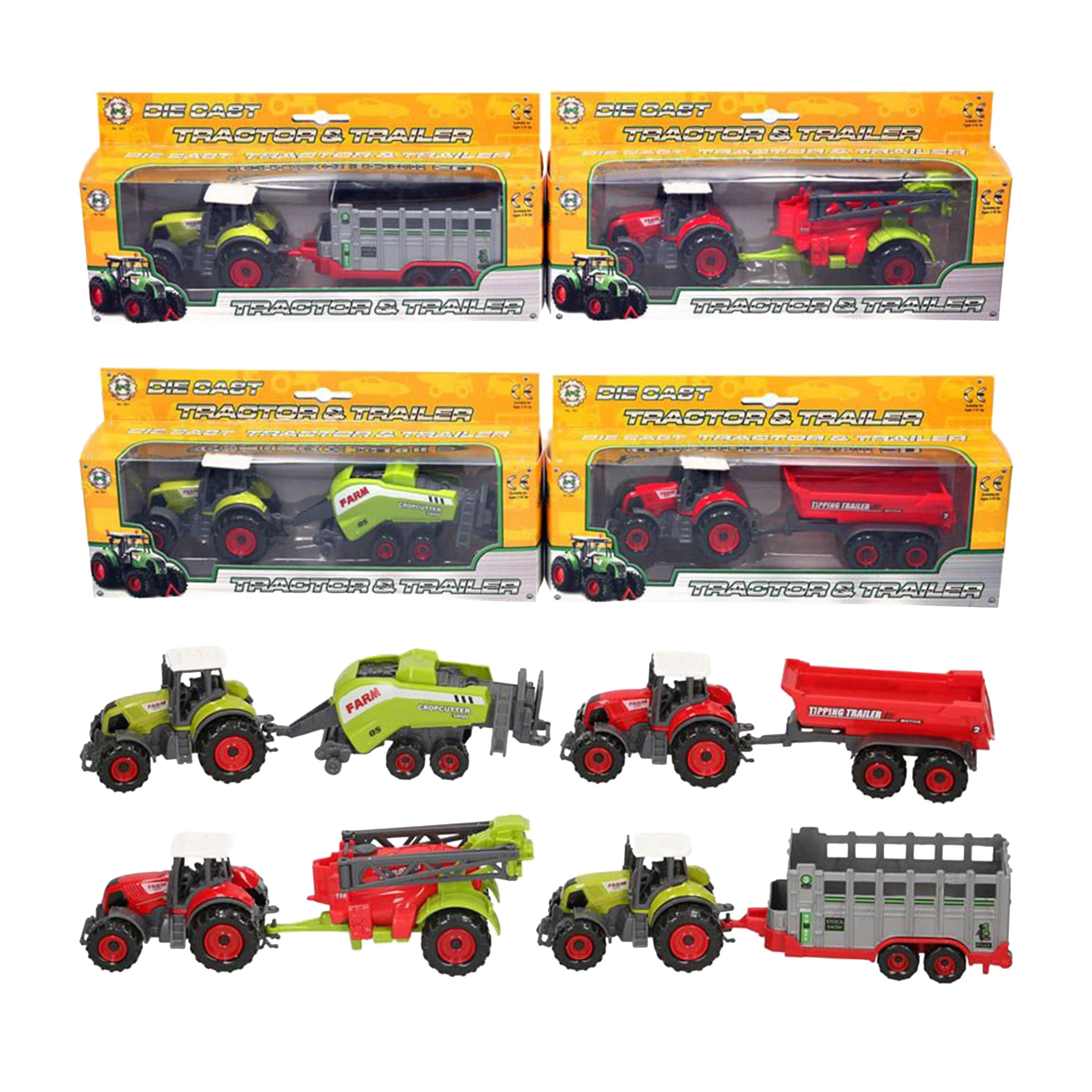 Farm Tractor with Trailer Toy Set - Image 4
