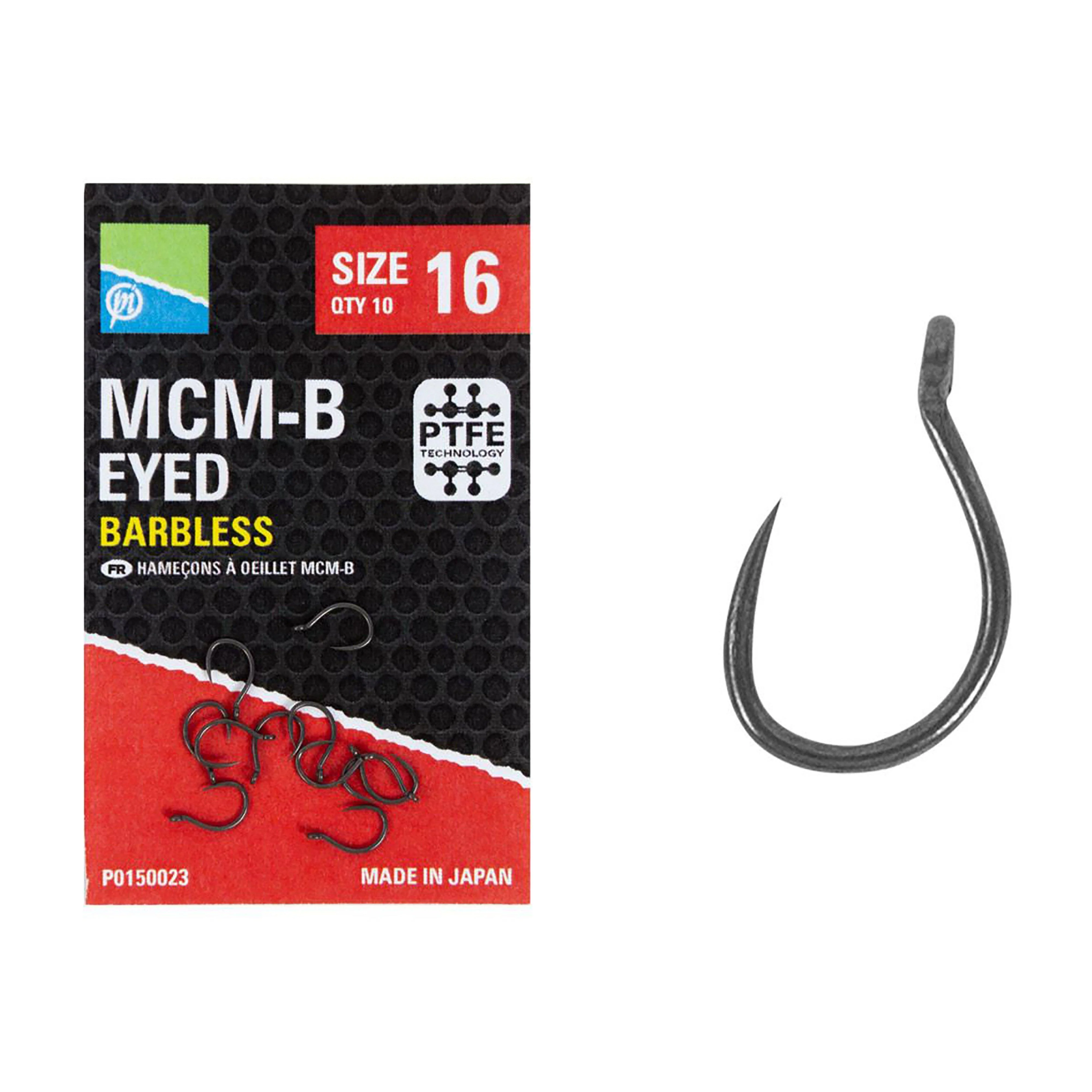 MCM-B Size 14 Eyed Barbless Hooks - Image 2