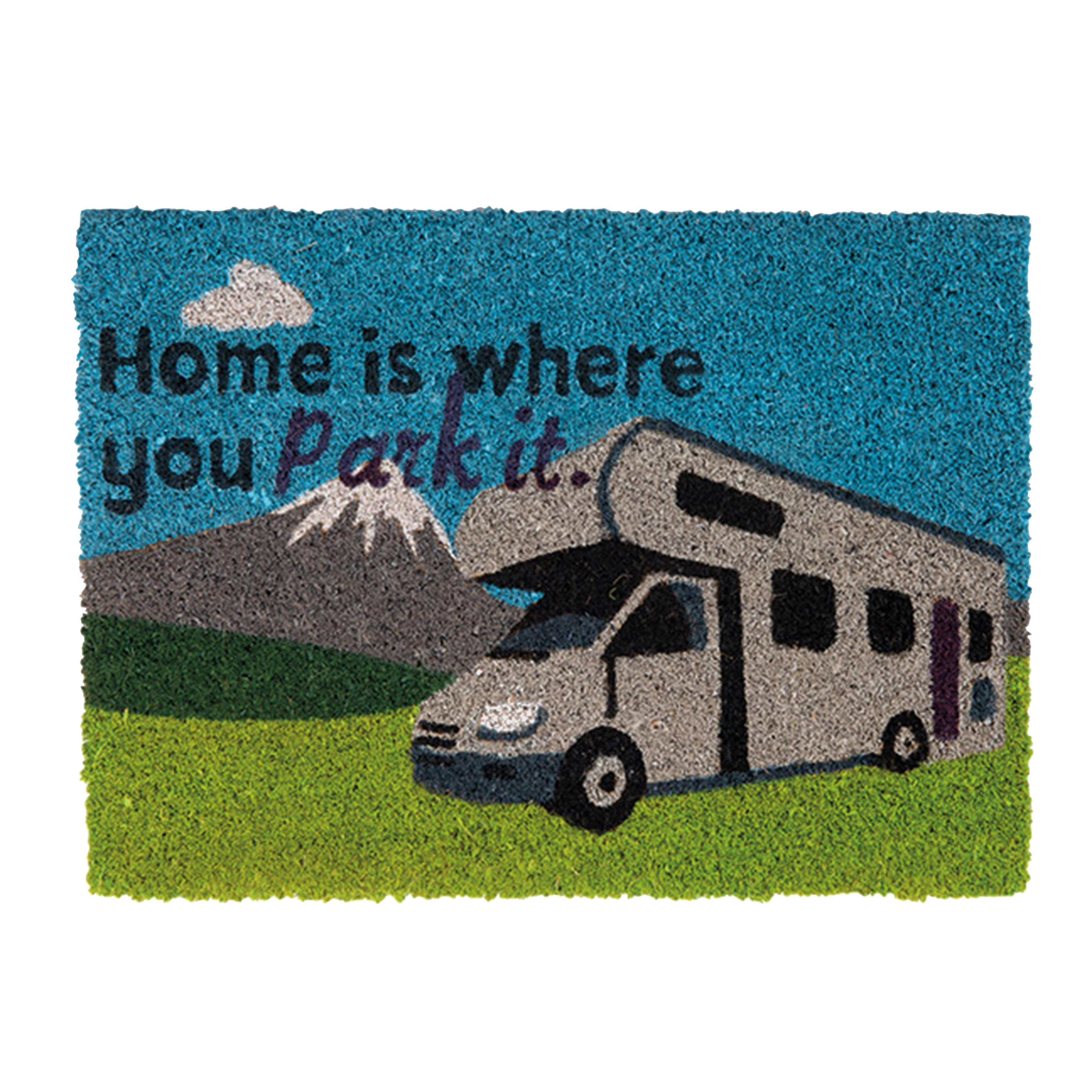 Heavy Duty Coir 'Home is where you park it' Mat - Image 3