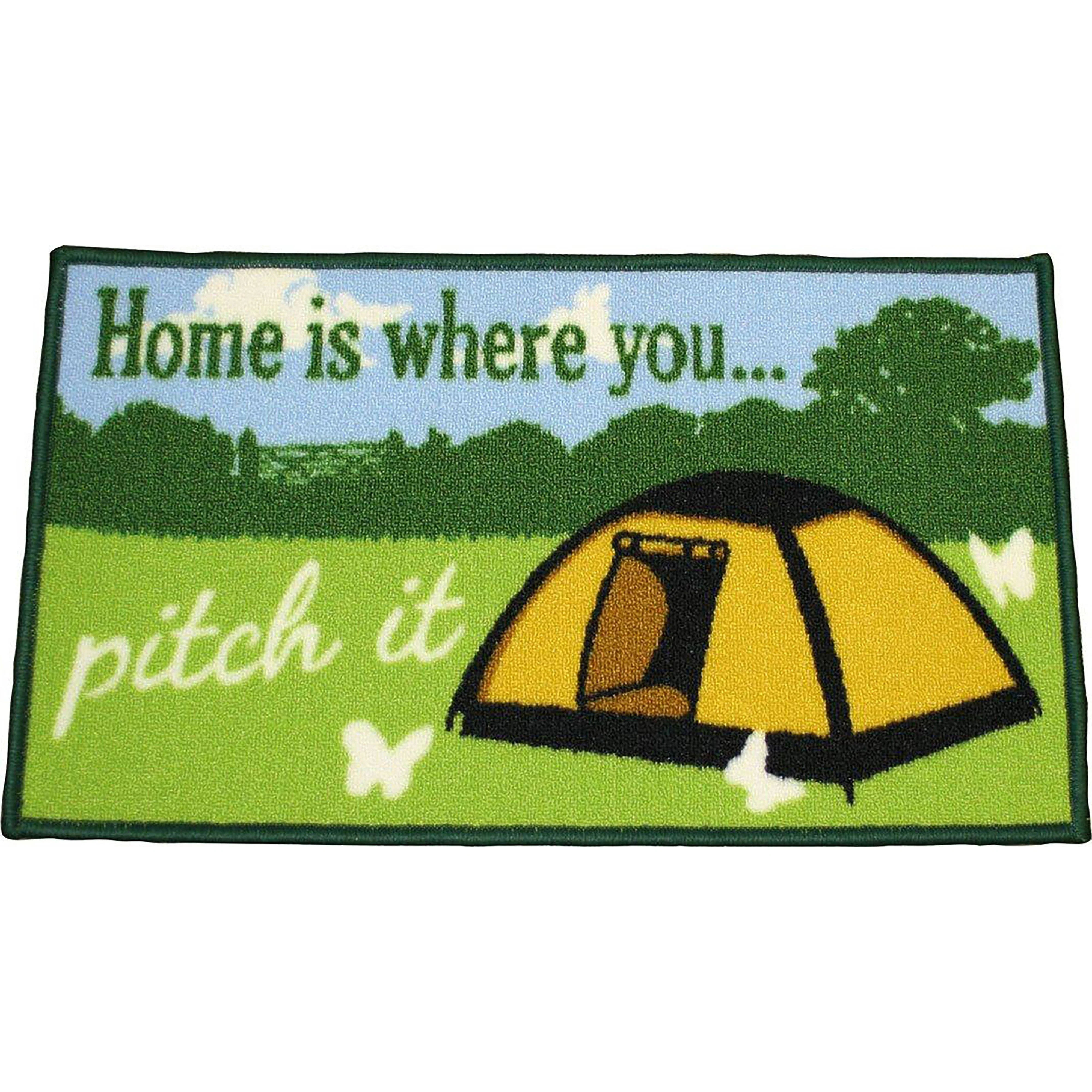 Washable 'Home is where you pitch it' Mat - Image 2