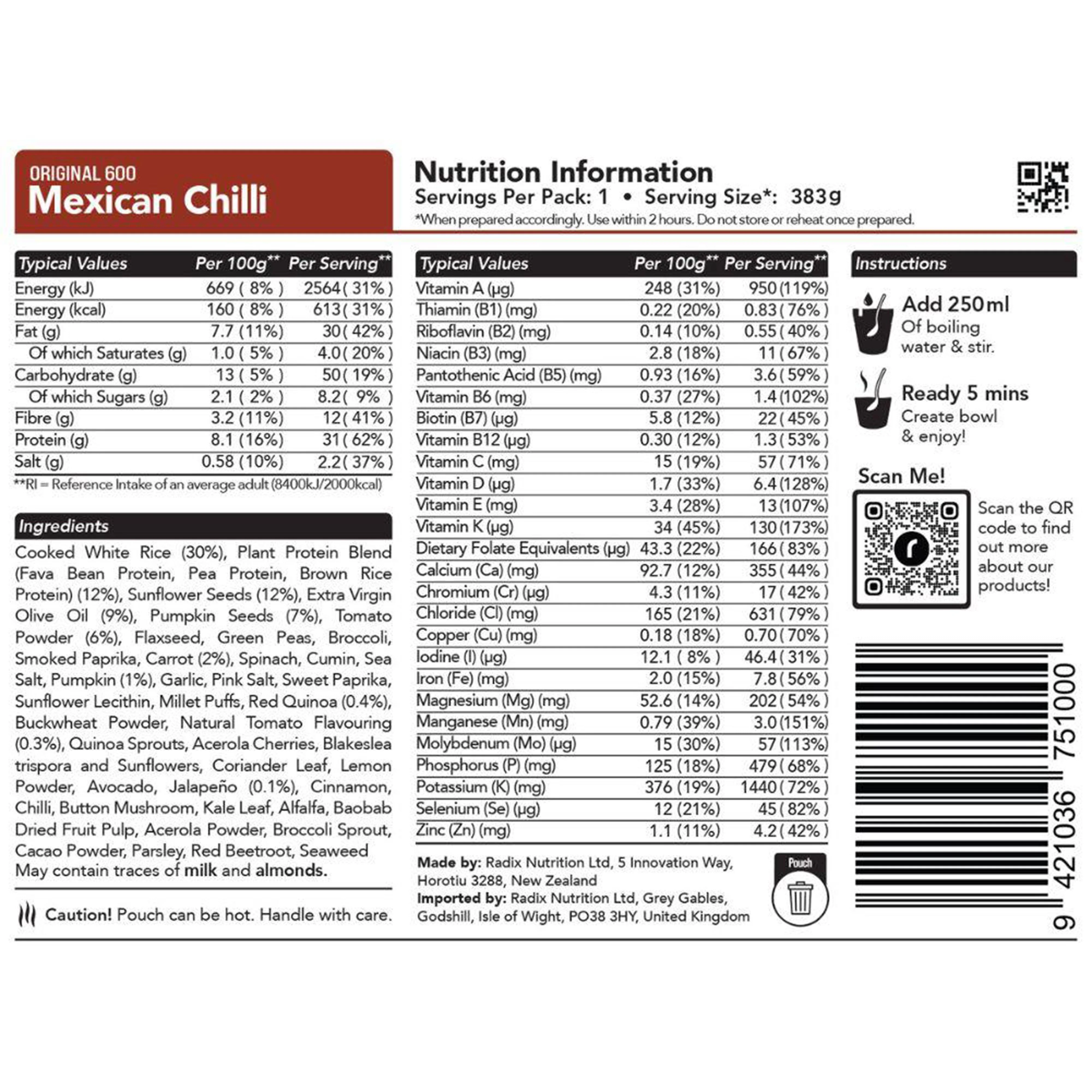 Original Mexican Chilli Meal 600kcal - Image 2
