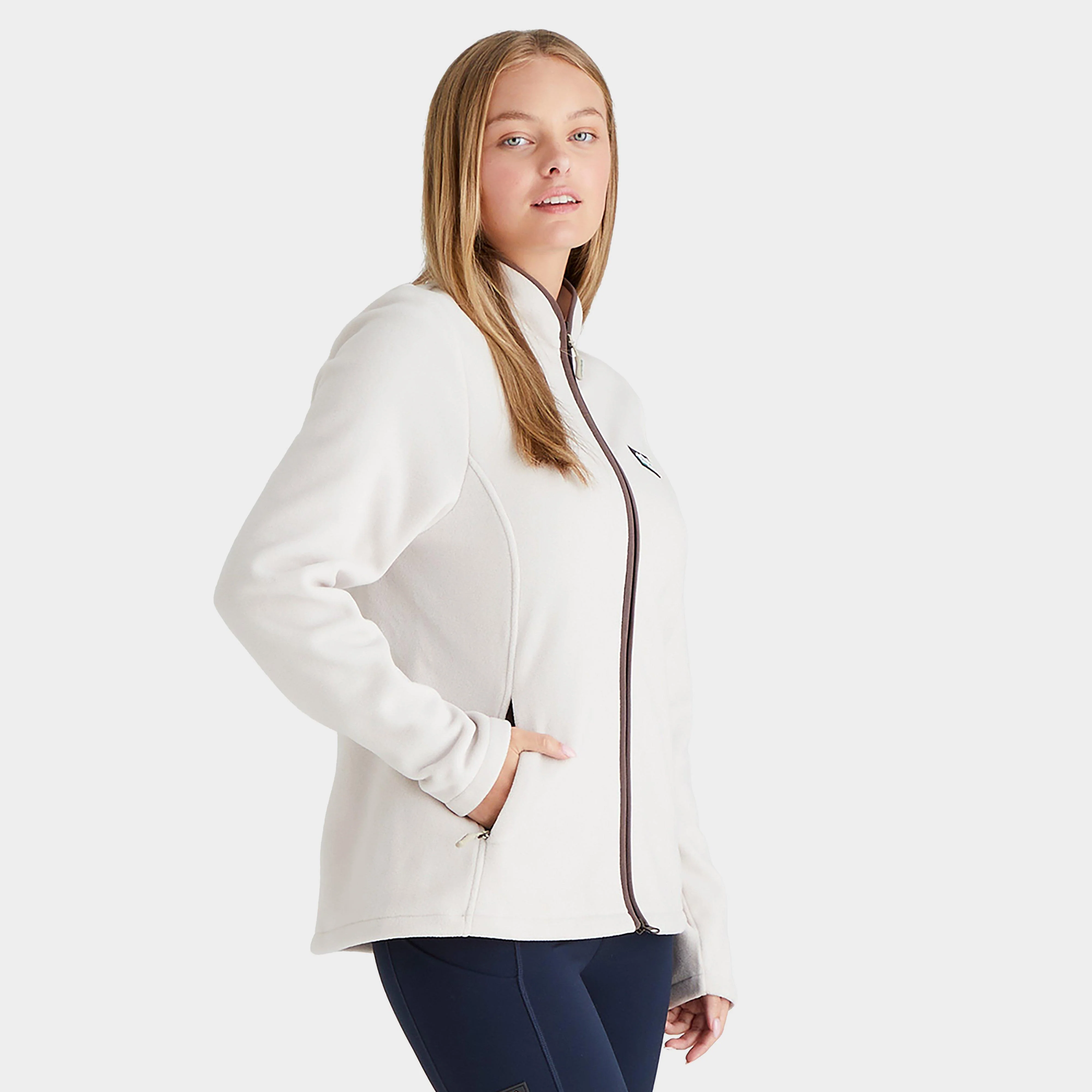 Women's Brenna Fleece Jacket Stone - Image 3