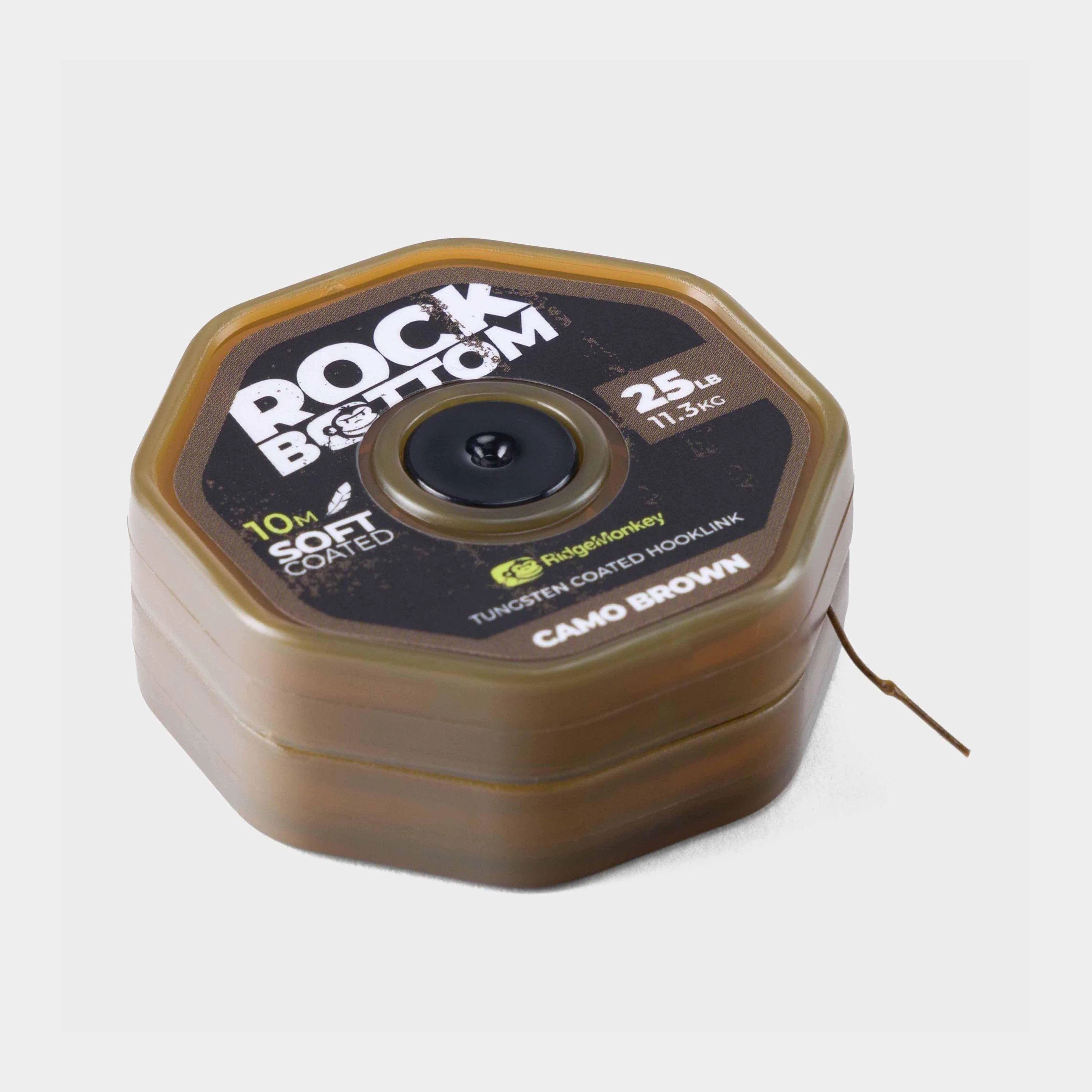 Rock Bottom Tungsten Soft Coated Hooklink Camo Brown 25lb - Image 2
