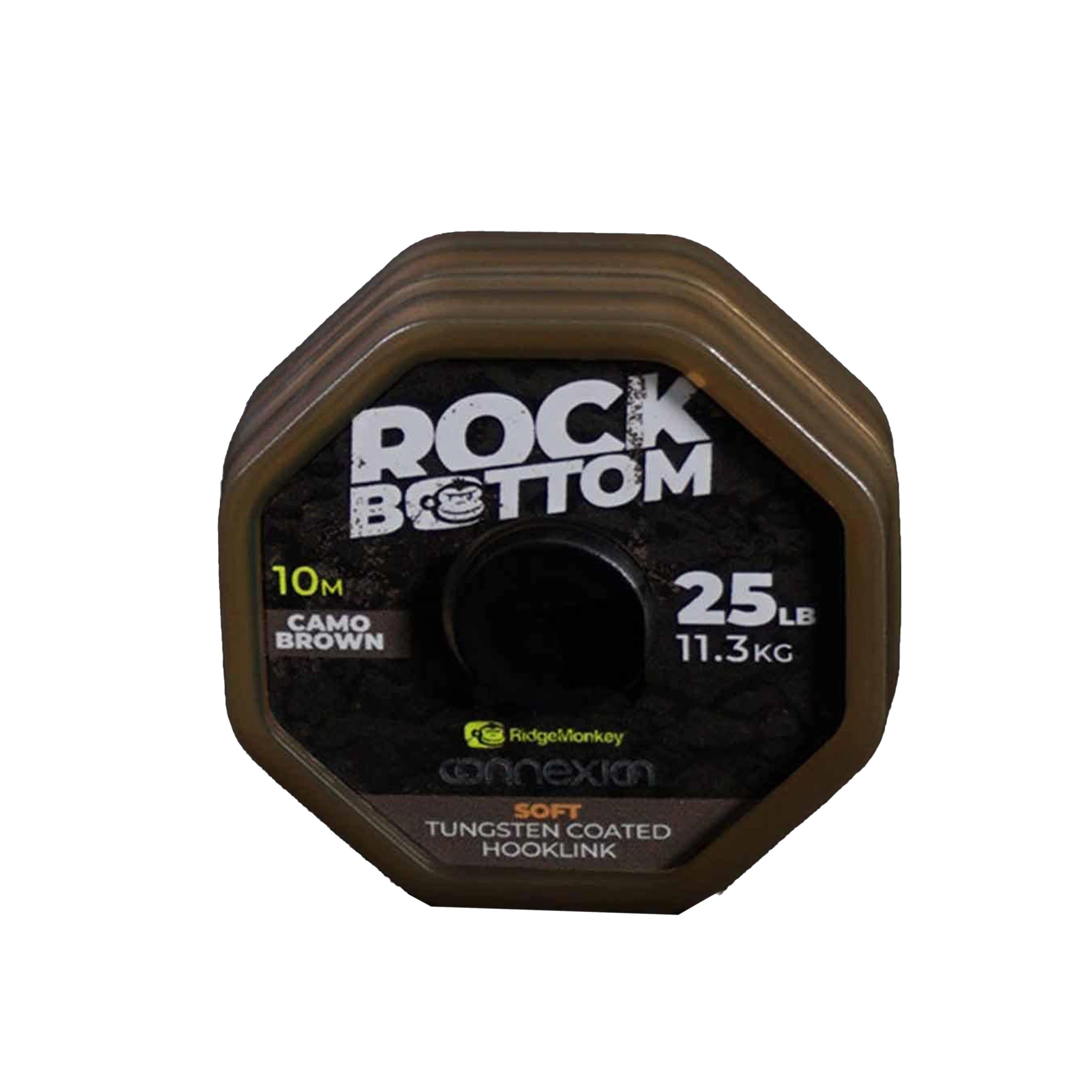 Rock Bottom Tungsten Soft Coated Hooklink Camo Brown 25lb - Image 3