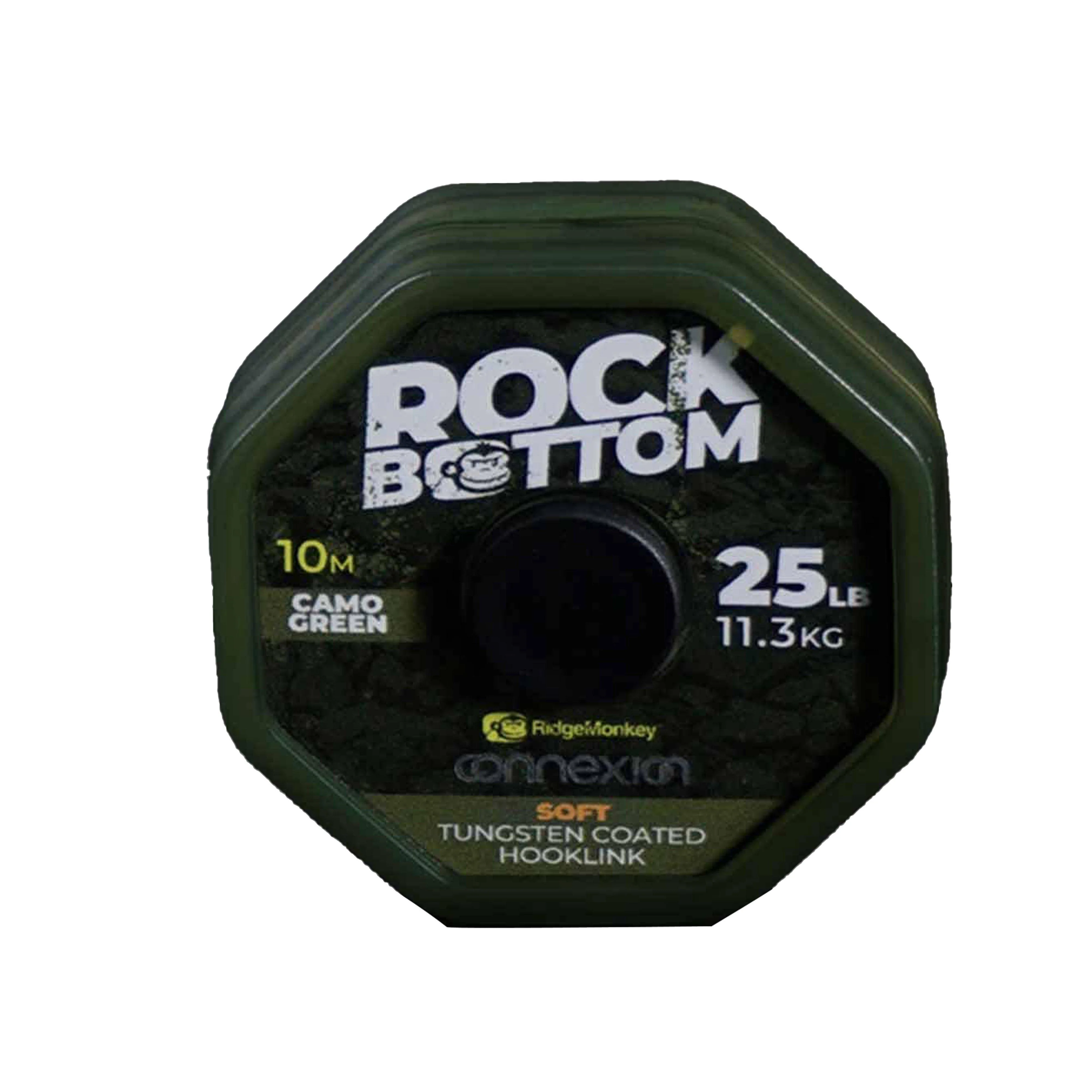 Rock Bottom Tungsten Soft Coated Hooklink Camo Green 25lb - Image 3