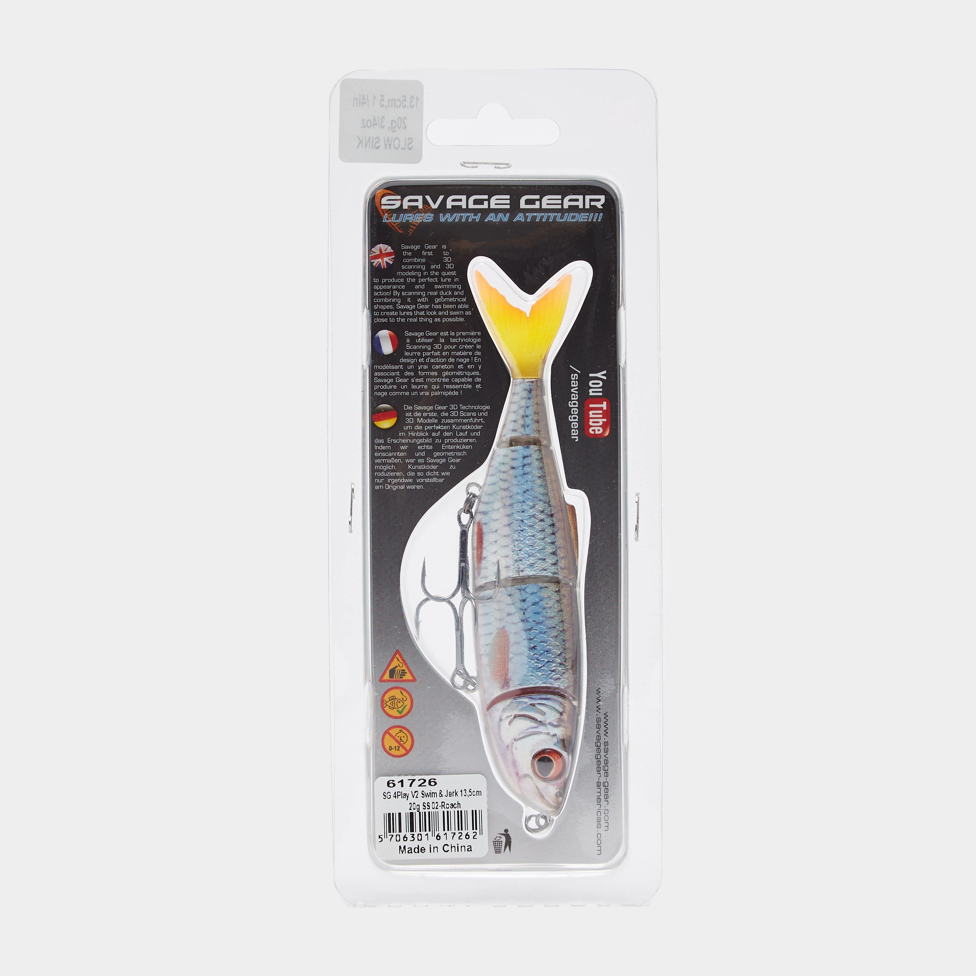 Sg 4Play V2 Swim & Jerk 13.5Cm 20G Ss Roach - Image 2
