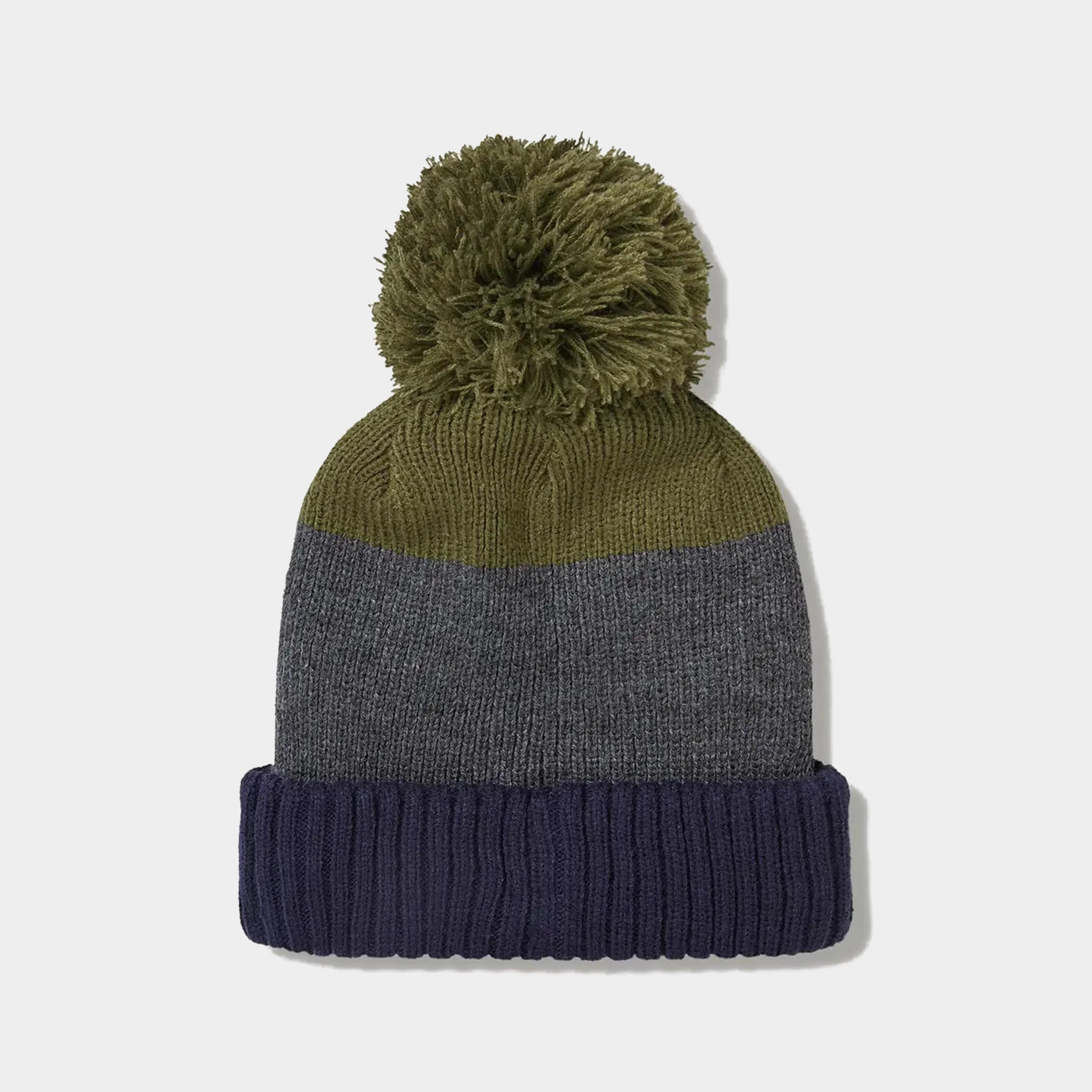 Unisex Waterproof Fleece Lined Cold Weather Striped Bobble Hat - Image 2