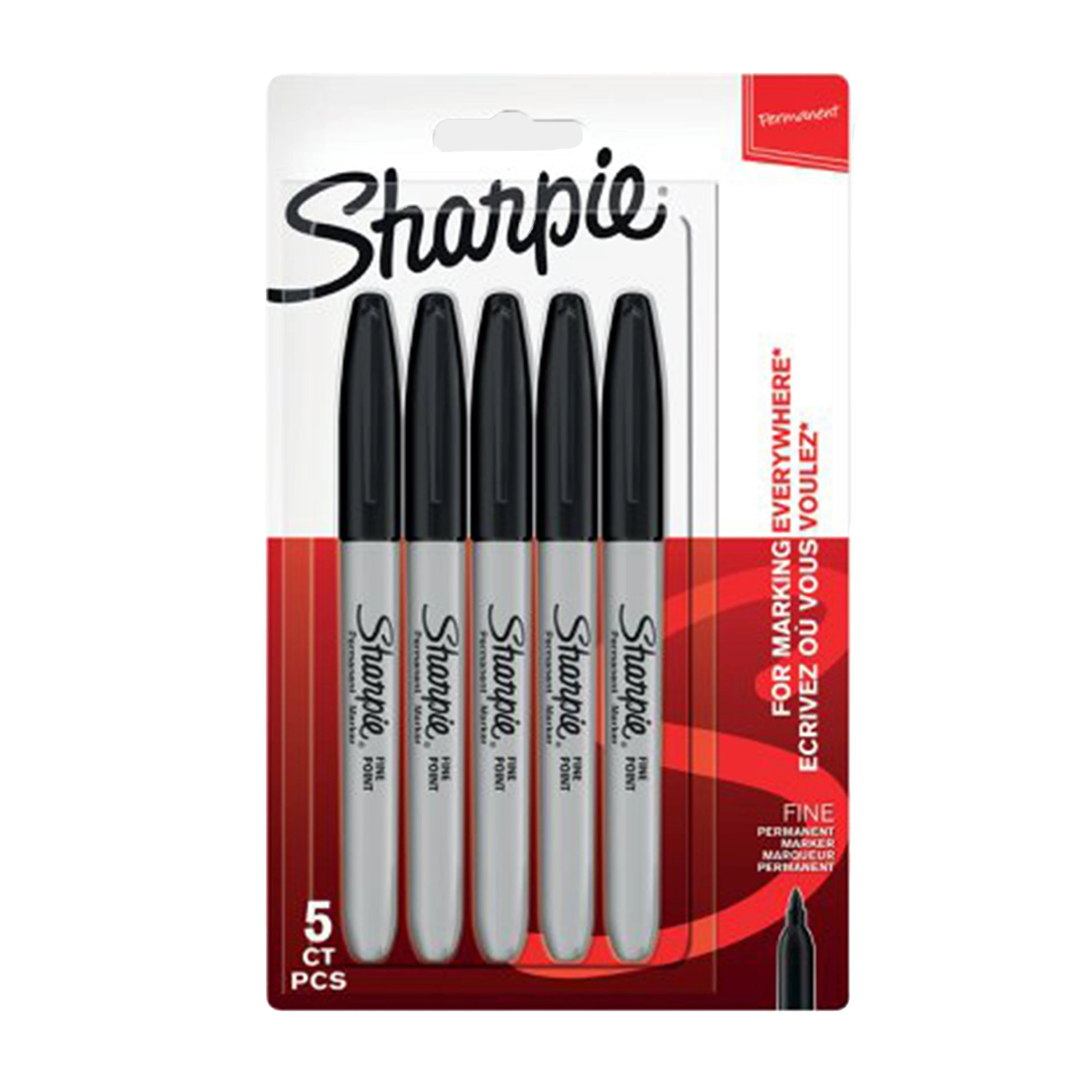 Fine Permanent Marker Pens Black 12 Pack - Image 2
