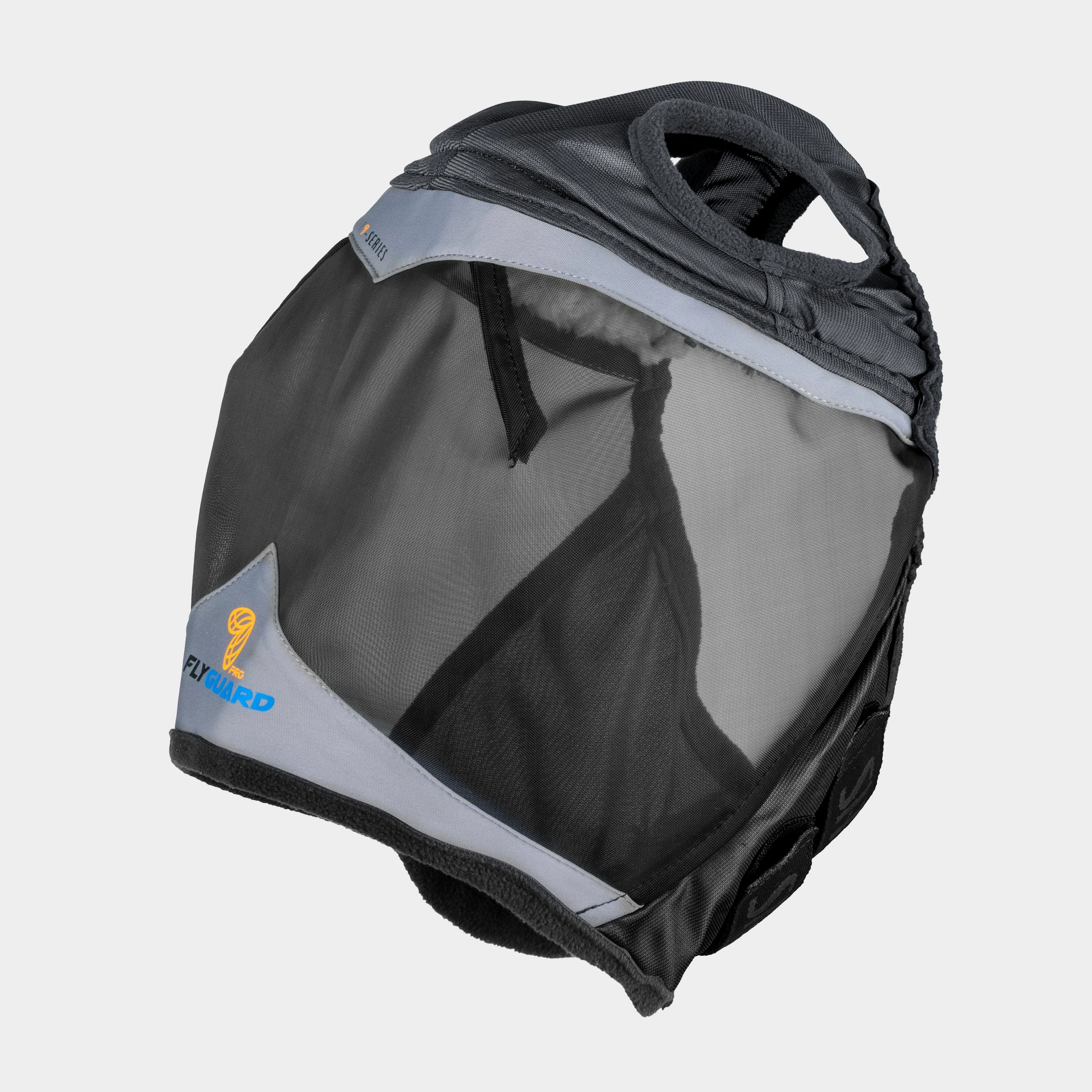 FlyGuard Pro Fine Mesh Fly Mask With Ear Holes Black - Image 2
