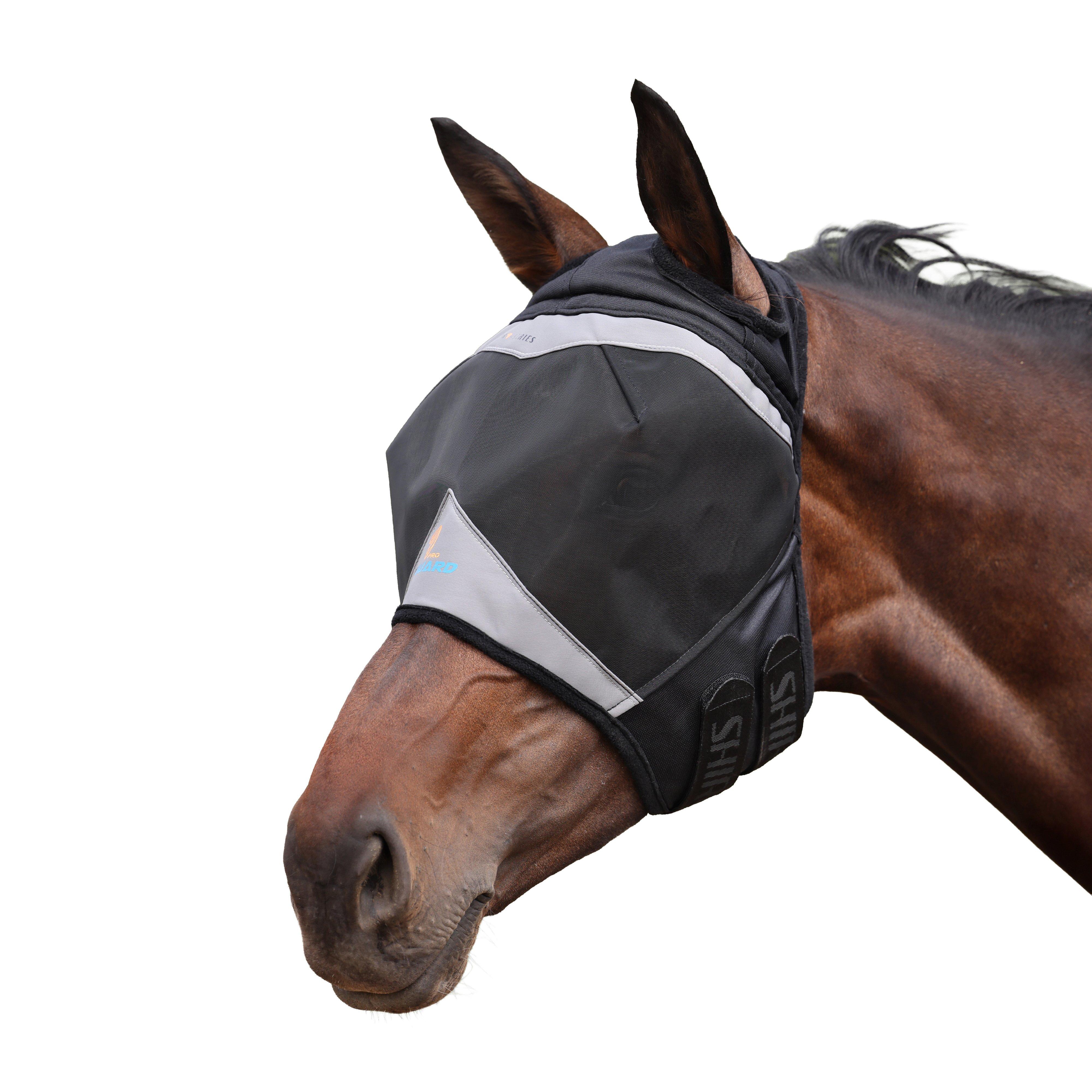 FlyGuard Pro Fine Mesh Fly Mask With Ear Holes Black - Image 7