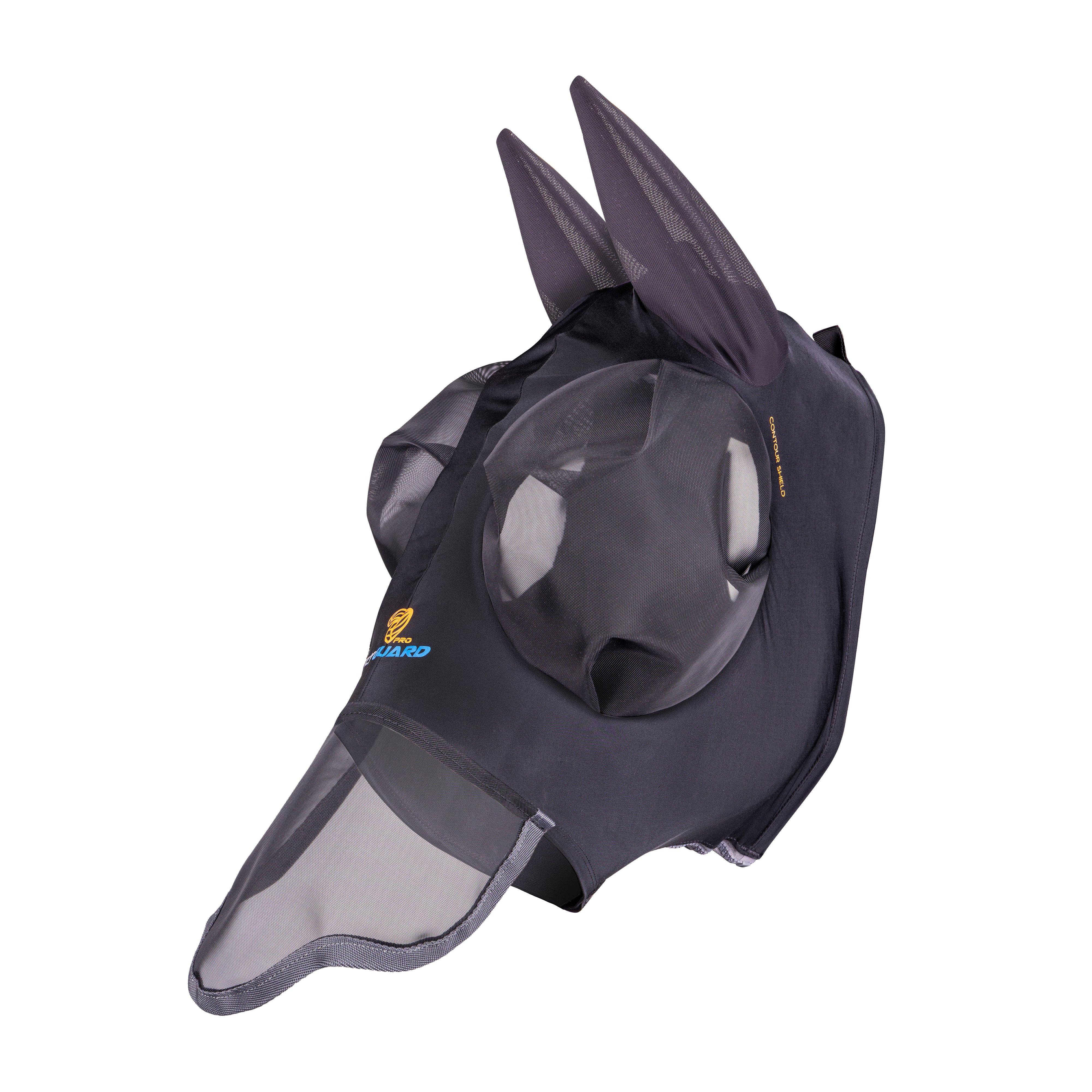 FlyGuard Pro Stretch Fly Mask with Ears & Nose Black - Image 10