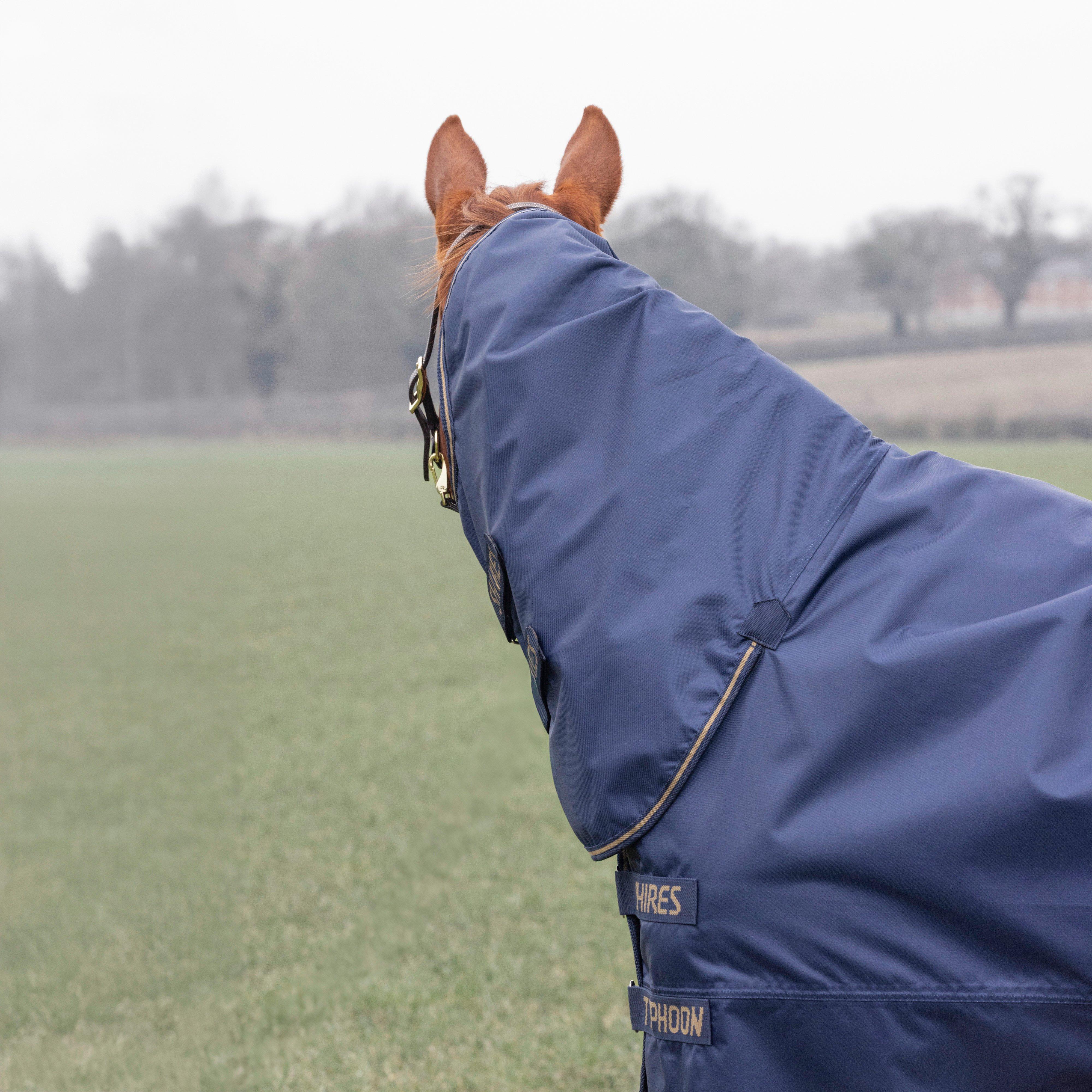 Typhoon Lite Standard Neck Turnout Rug 0G Navy - Image 10