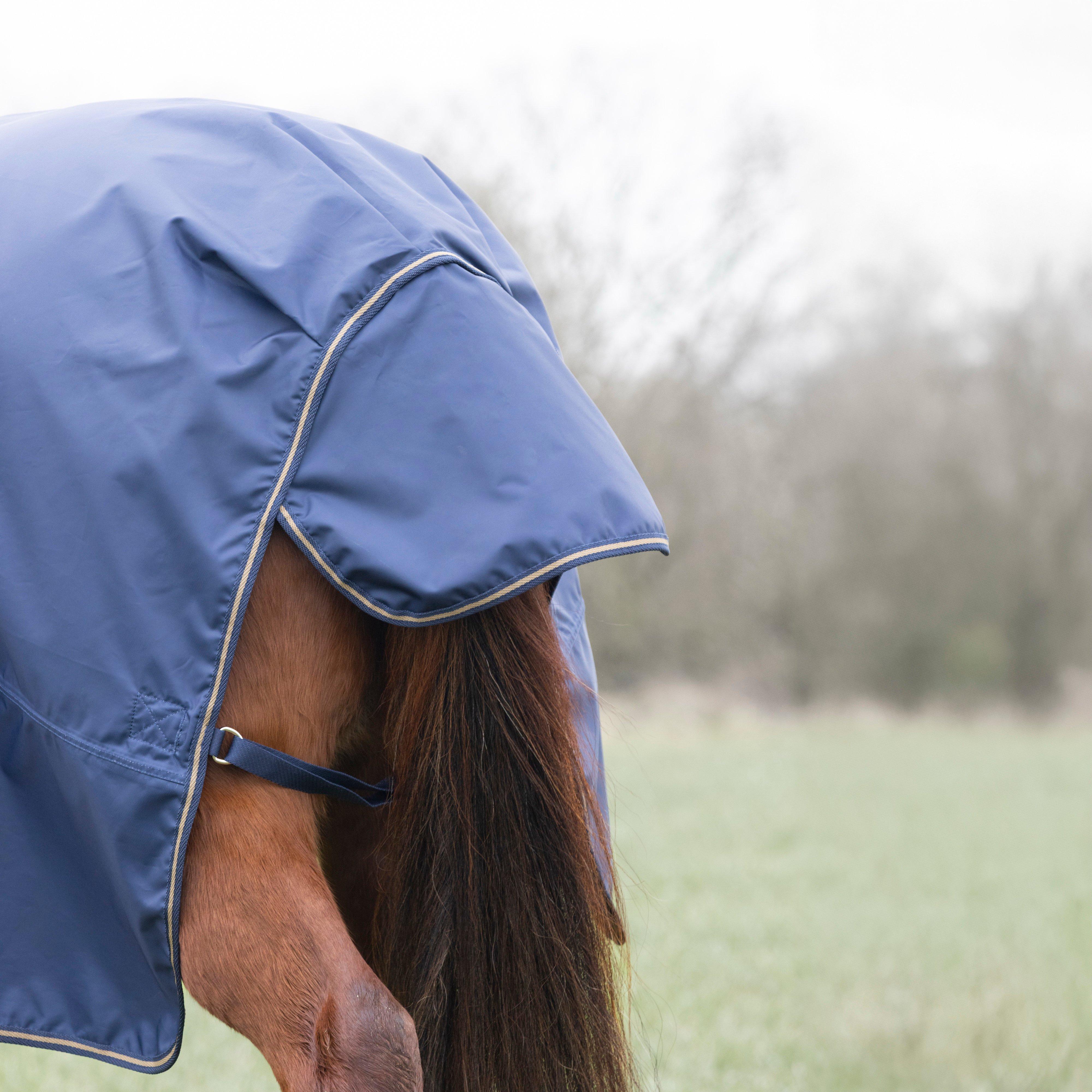 Typhoon Lite Standard Neck Turnout Rug 0G Navy - Image 8