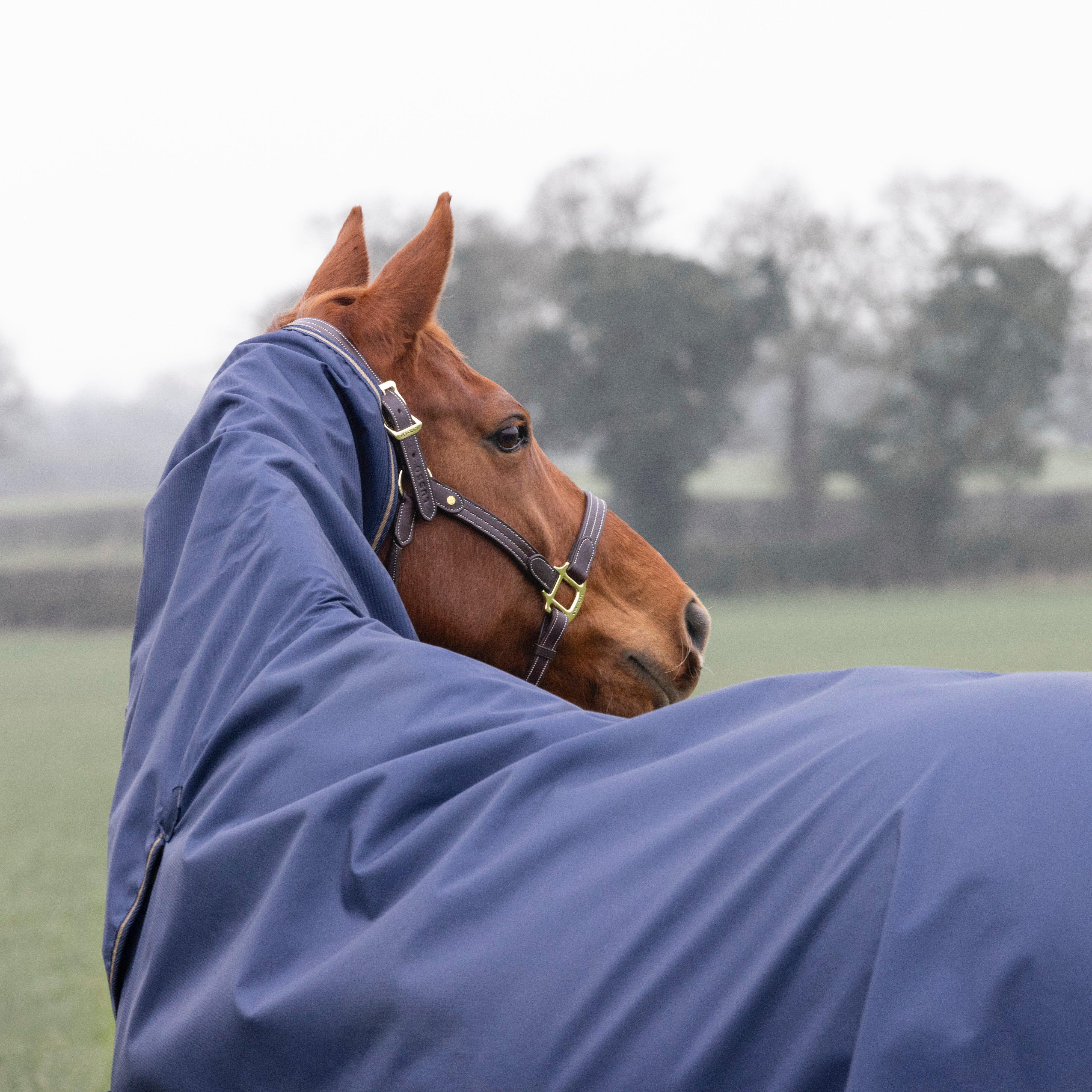 Typhoon Lite Standard Neck Turnout Rug 0G Navy - Image 9