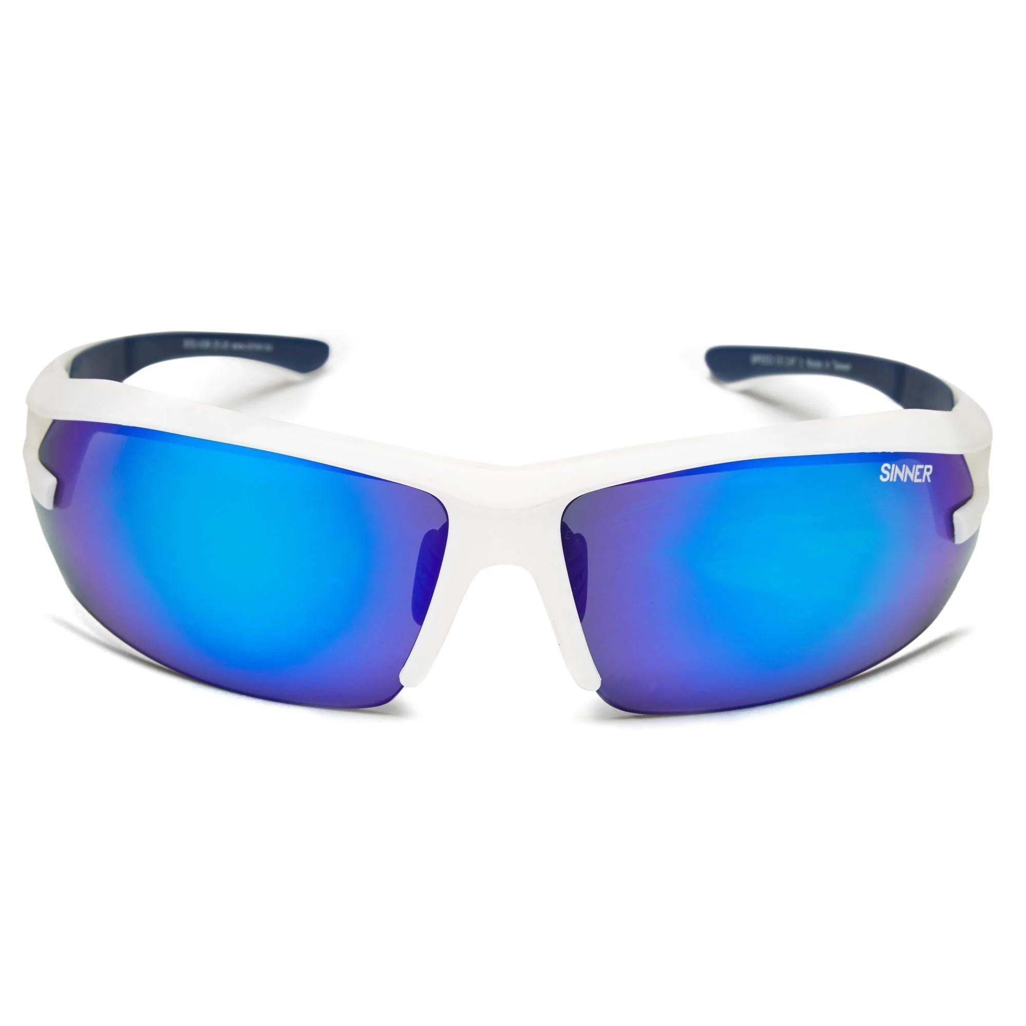 Speed Sunglasses (Matte White/Blue) - Image 2