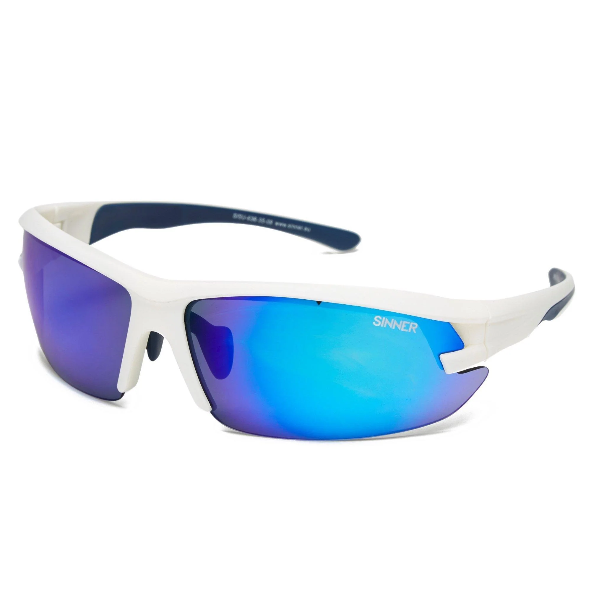 Speed Sunglasses (Matte White/Blue) - Image 4