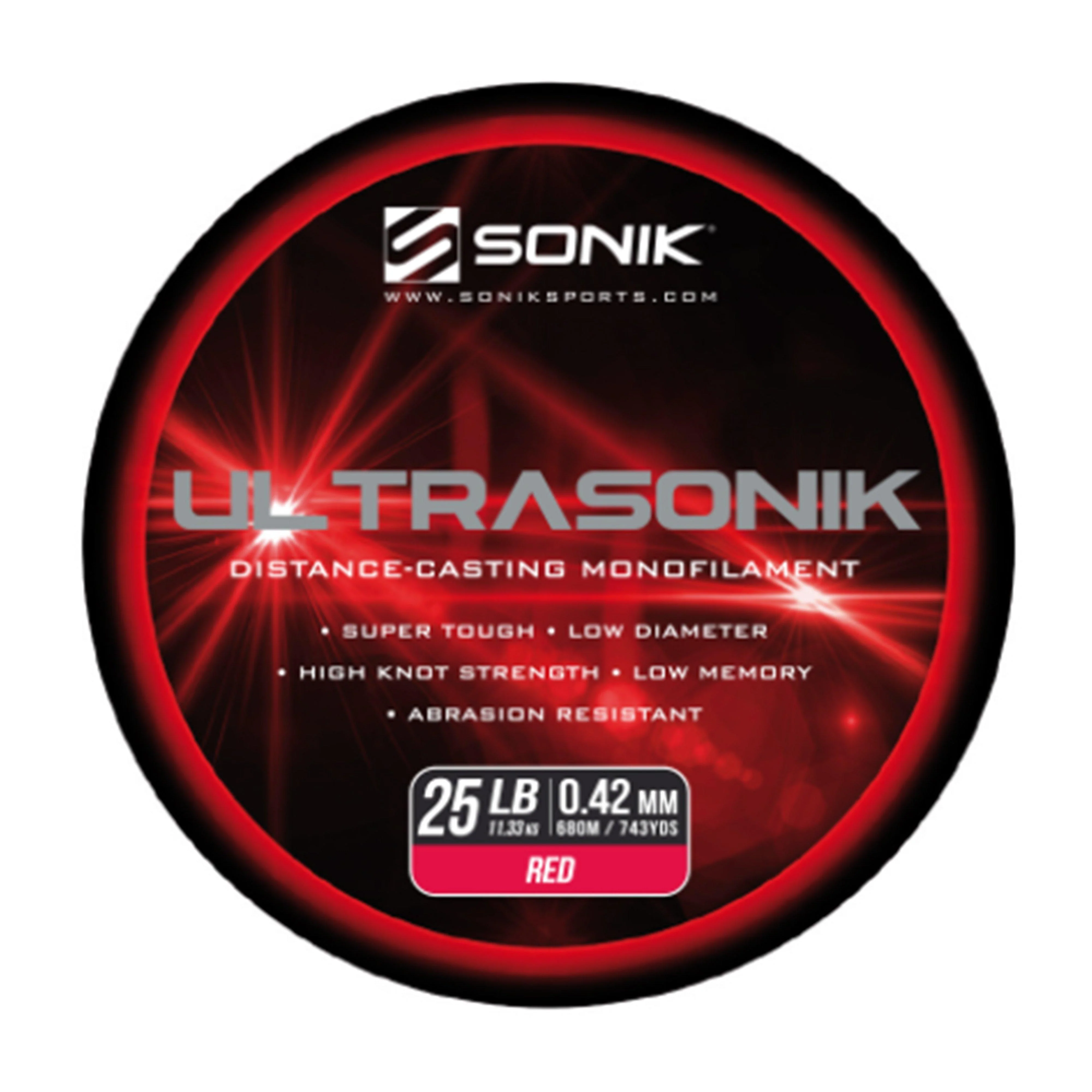 UltraSonik Salt Mono 25lb 680m Red - Image 2
