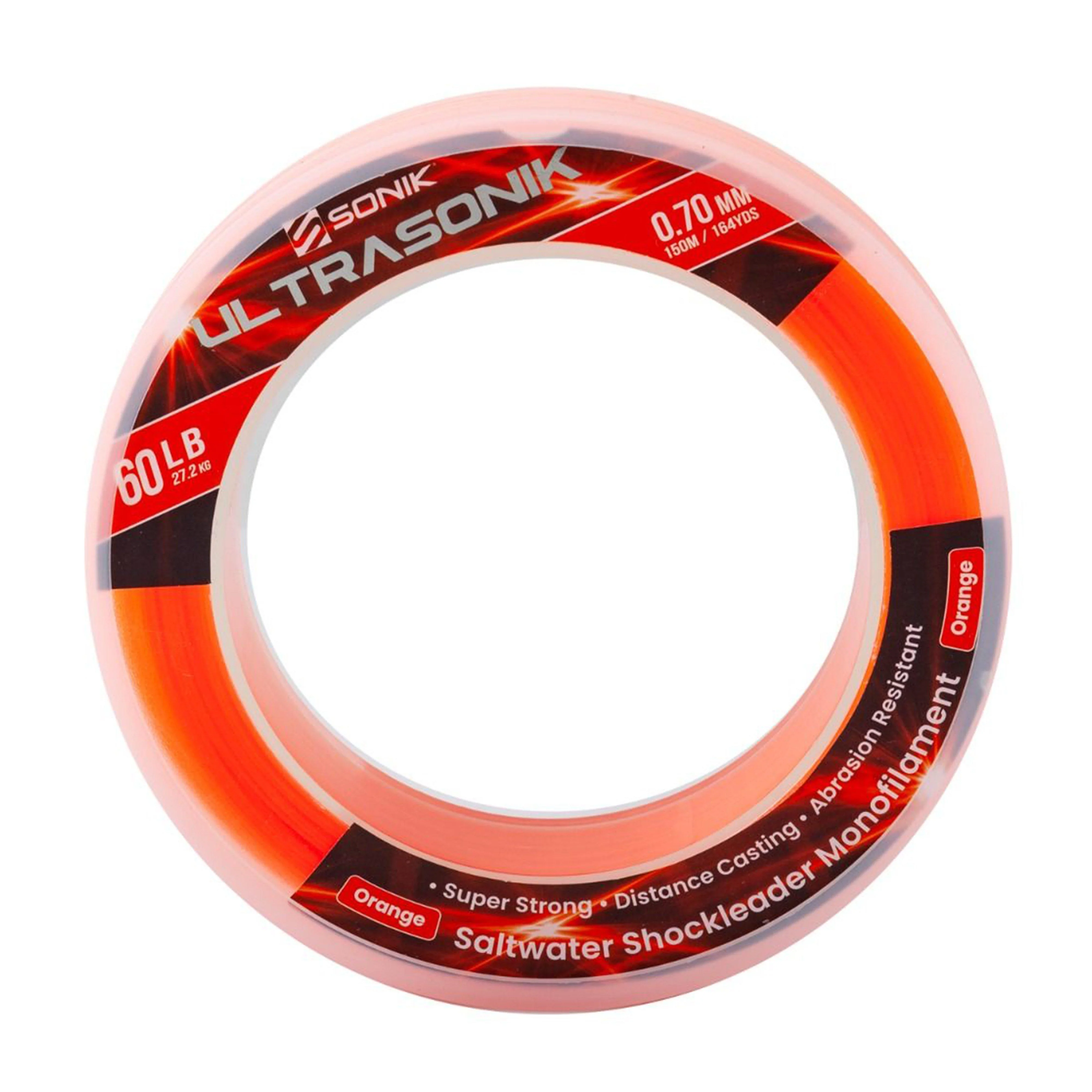 Ultrasonik Shock Leader Mono 60lb 150m Orange - Image 2
