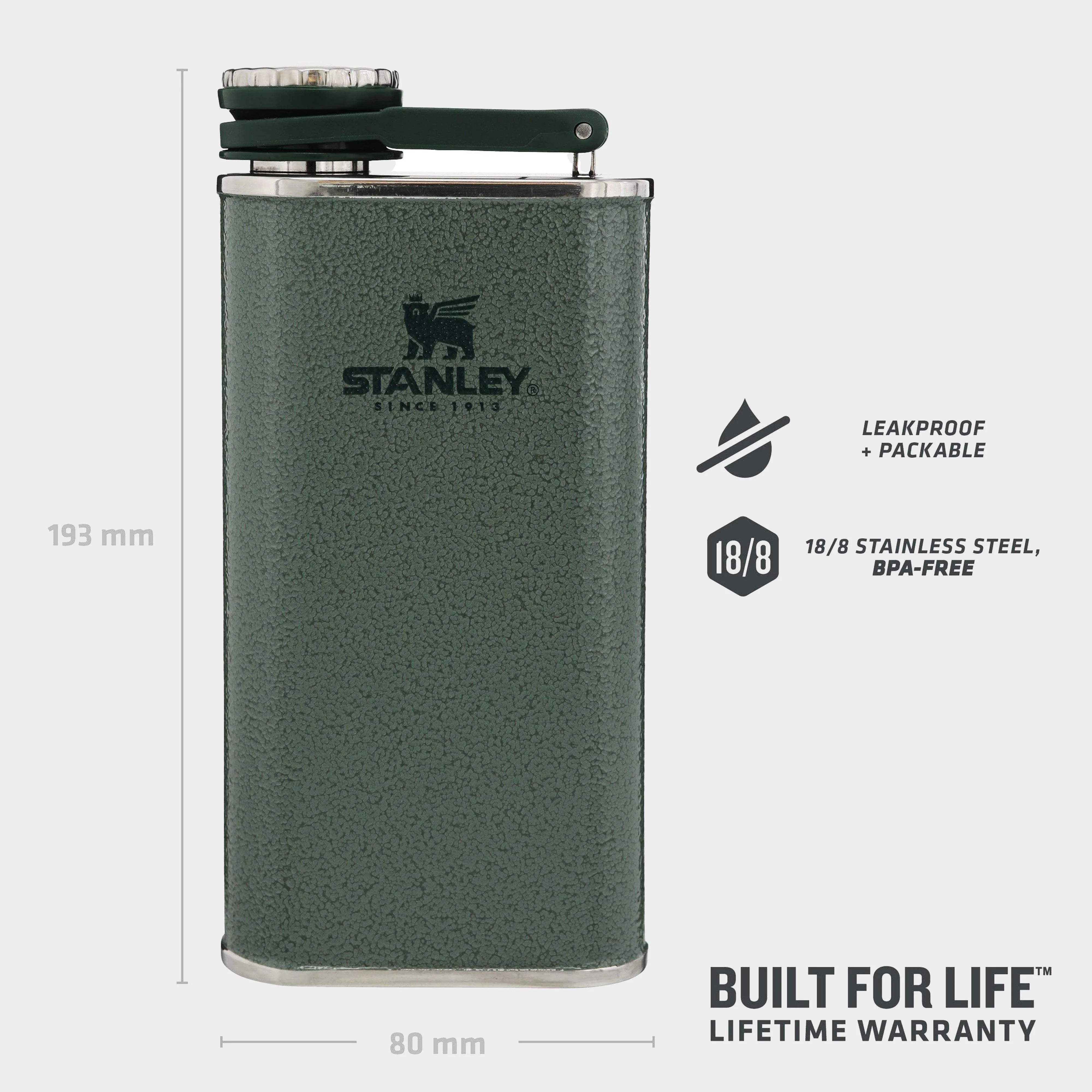 Classic Easy Fill Wide Mouth Flask 0.23L - Image 2