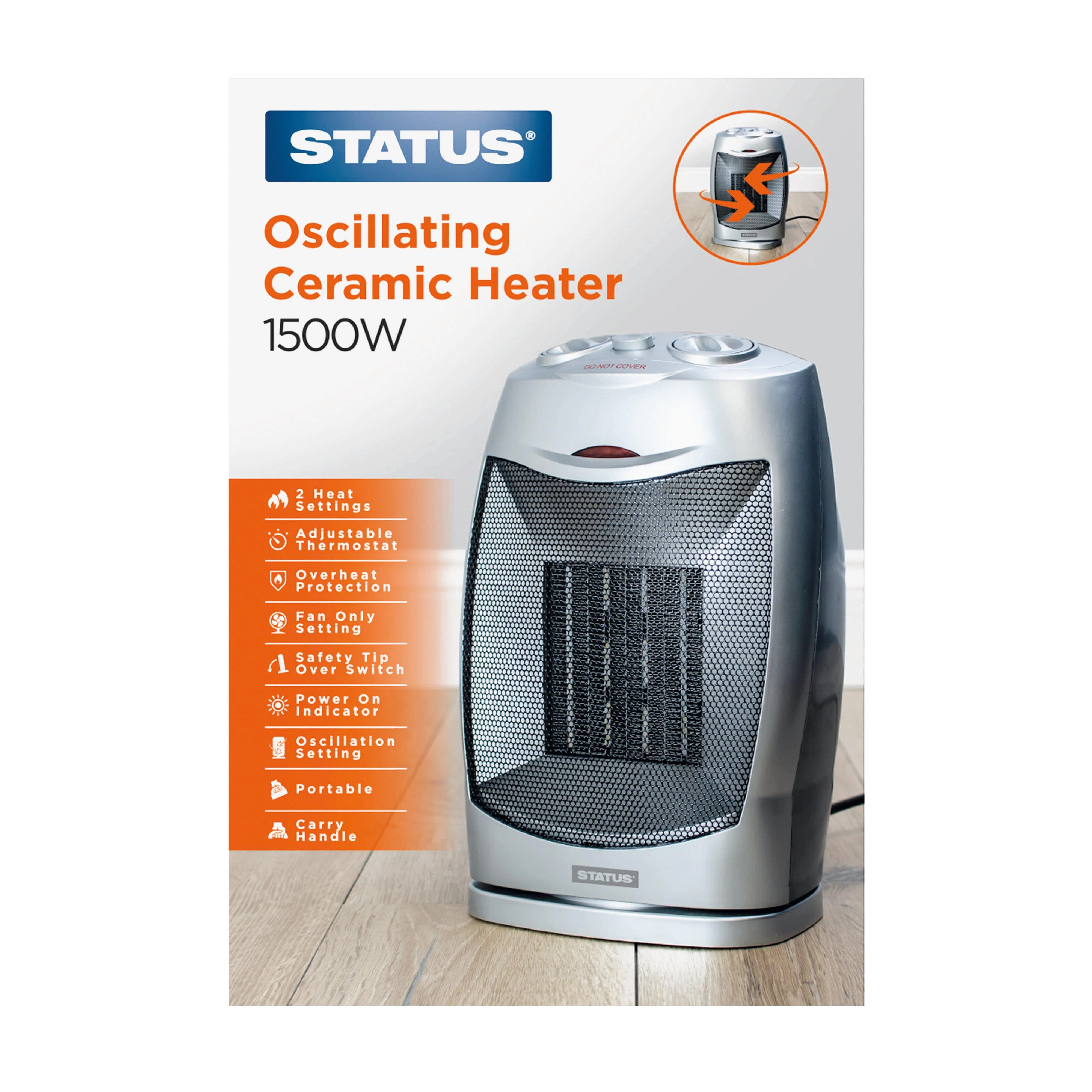 1500W PTC Heater with Oscillation - Image 2