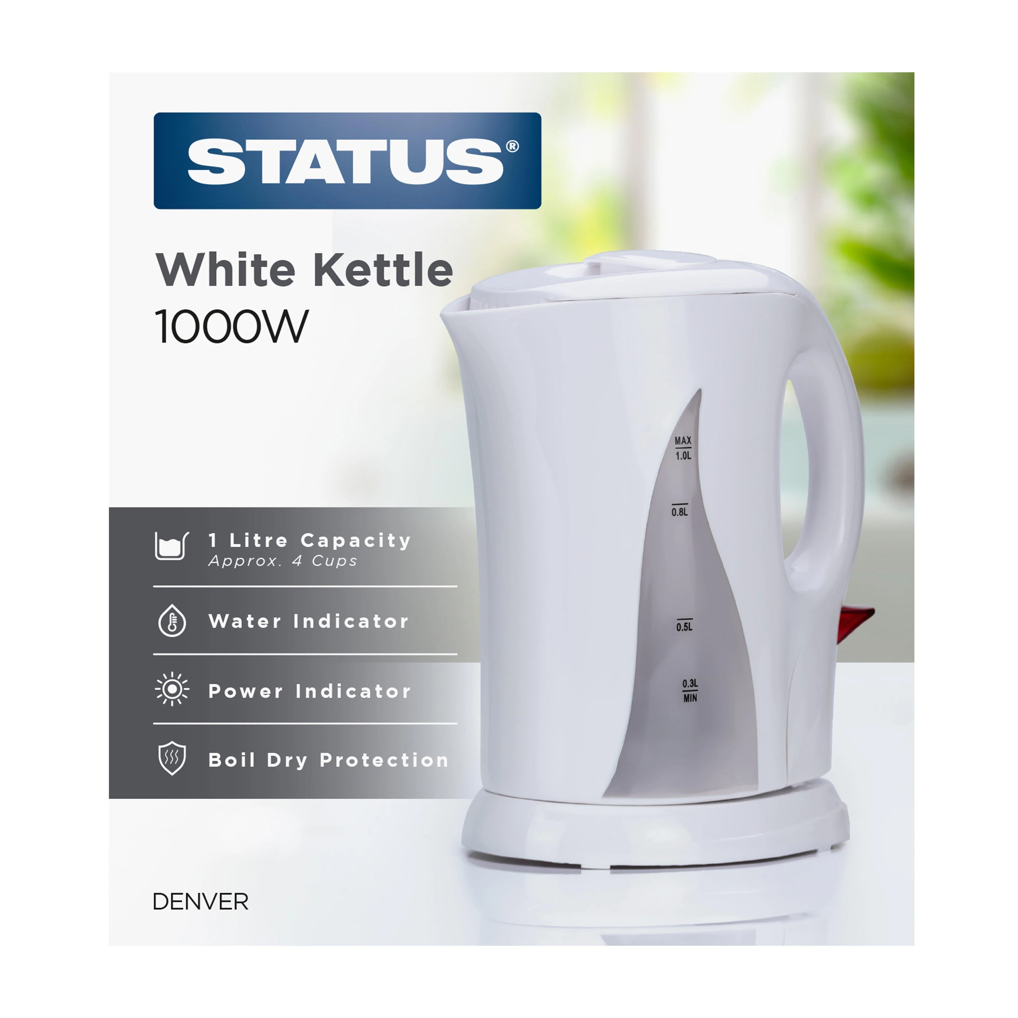 1L Cordless Kettle Denver - Image 2